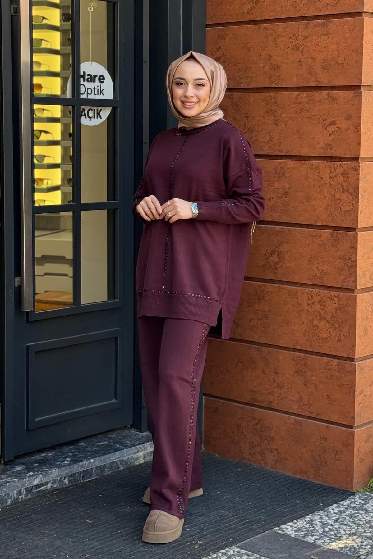 FUAT GÜRŞEN Pantolonlu Takım 25K-4358 Bordo