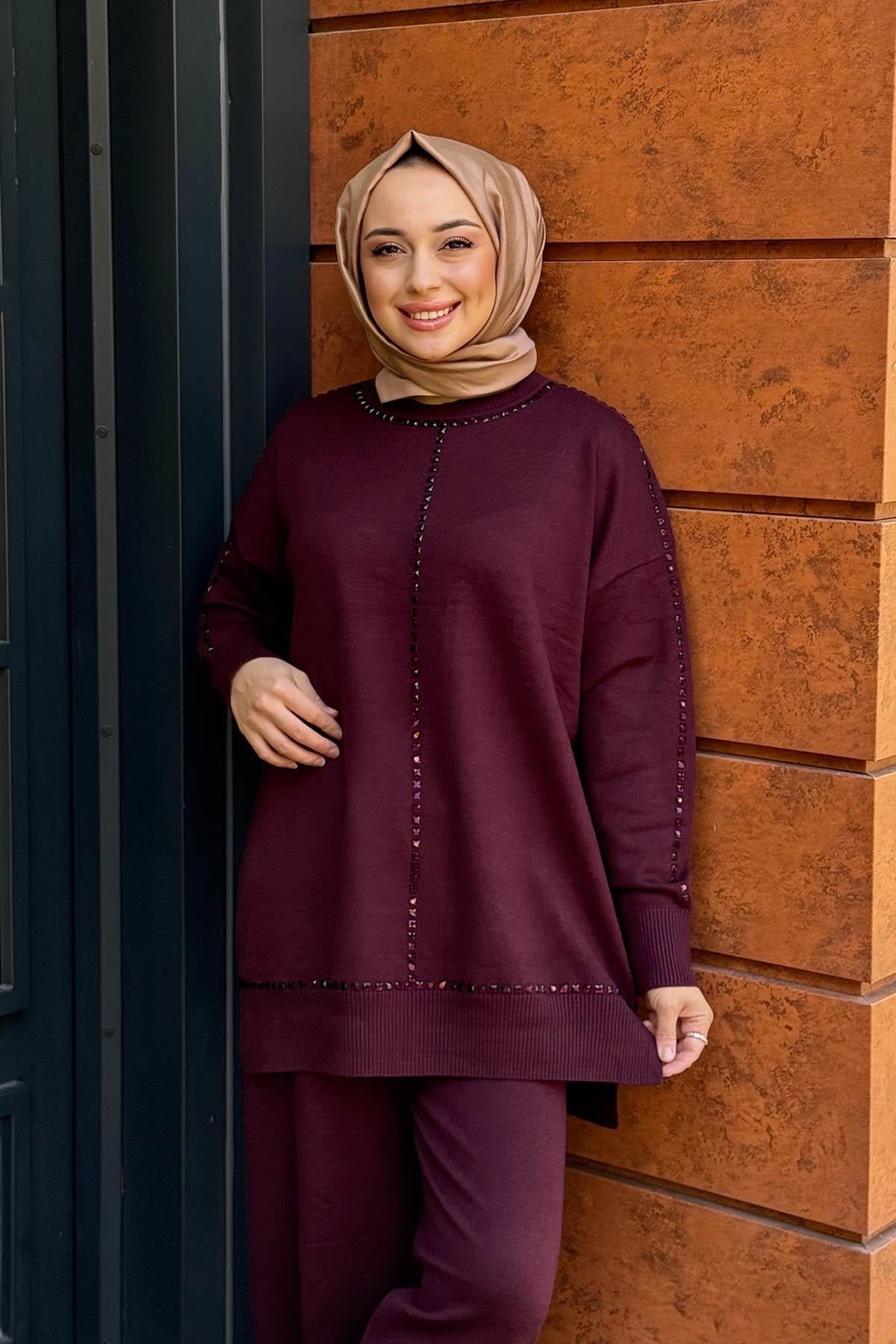 FUAT GÜRŞEN Pantolonlu Takım 25K-4358 Bordo