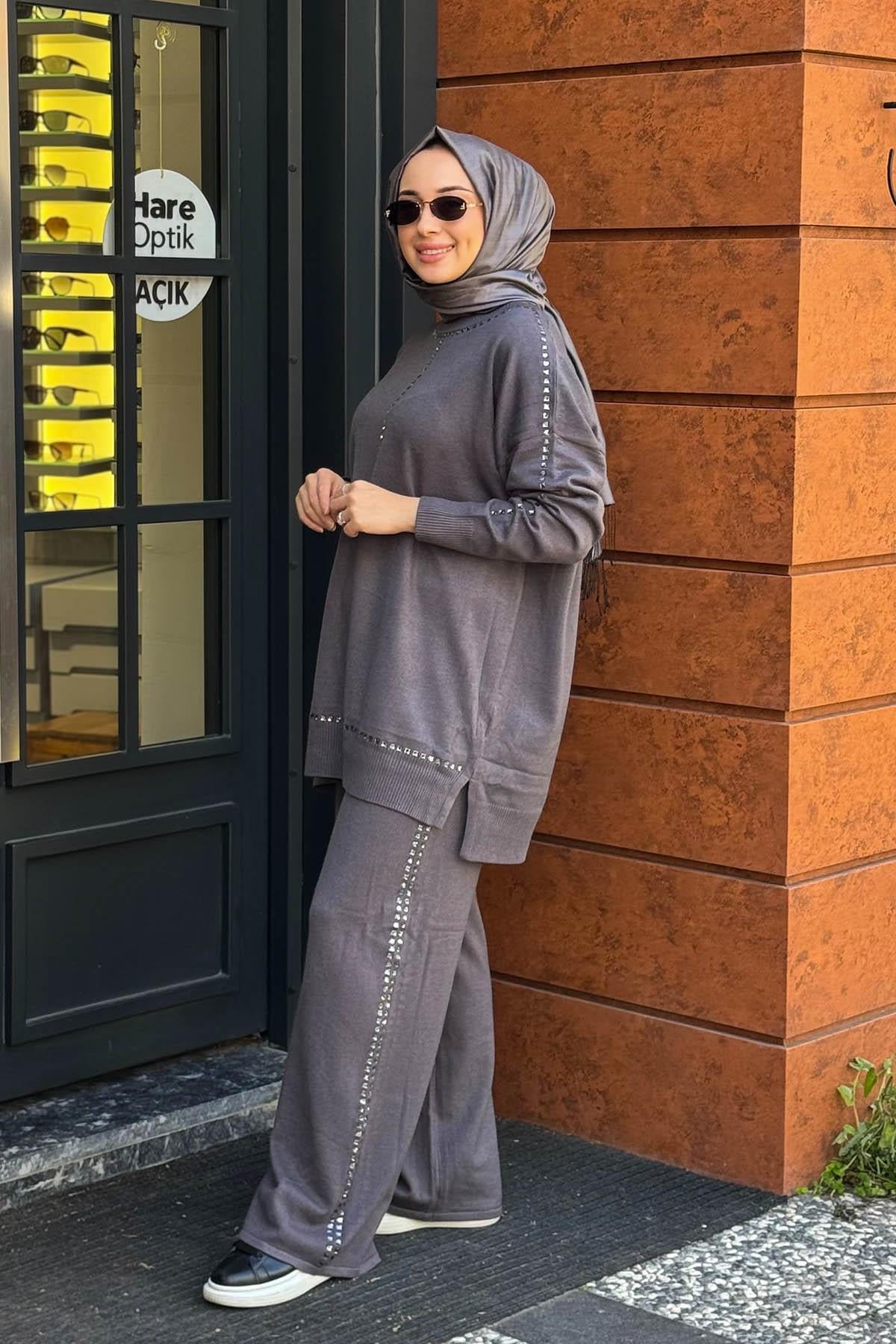 FUAT GÜRŞEN Pantolonlu Takım 25K-4358 Gri