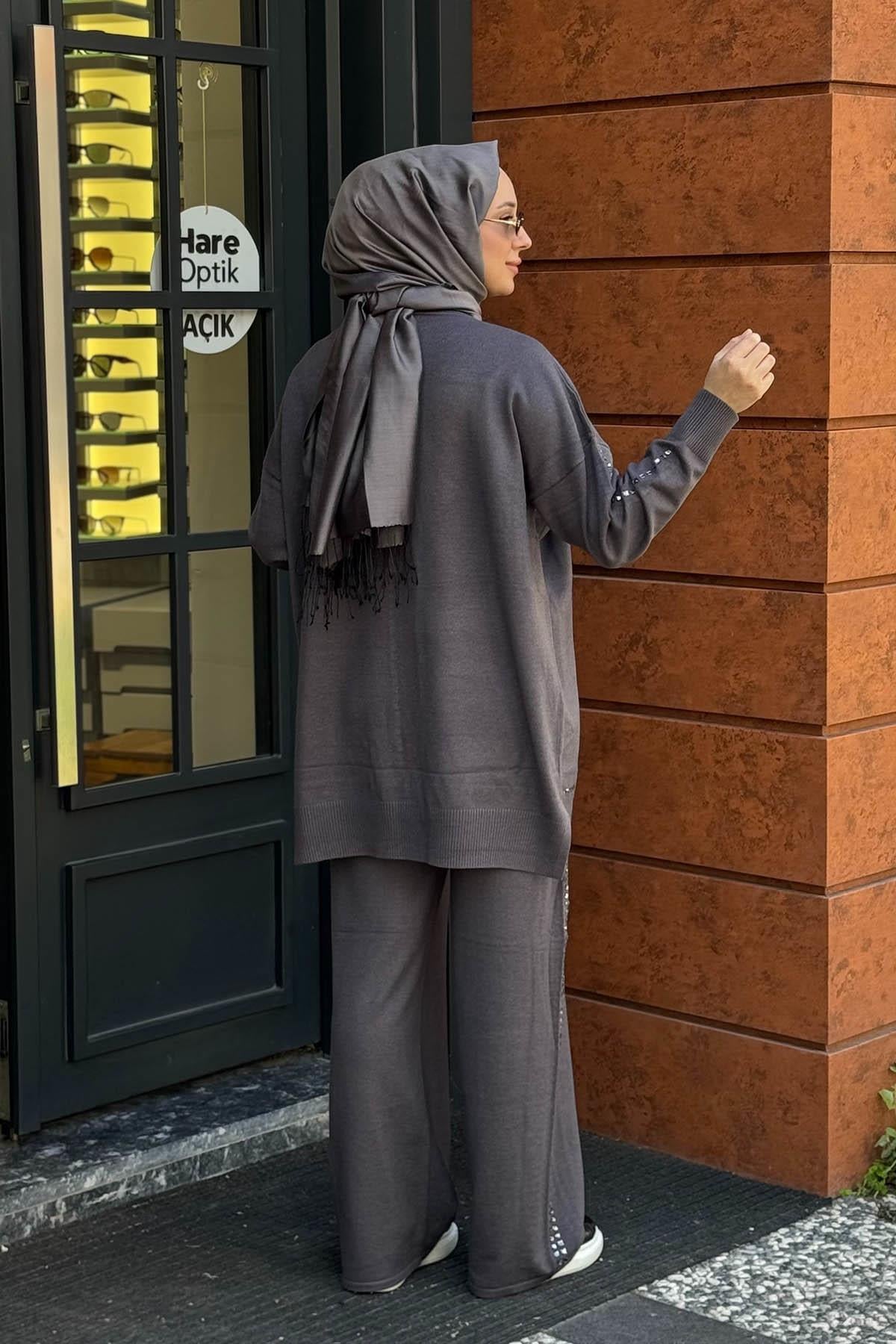 FUAT GÜRŞEN Pantolonlu Takım 25K-4358 Gri