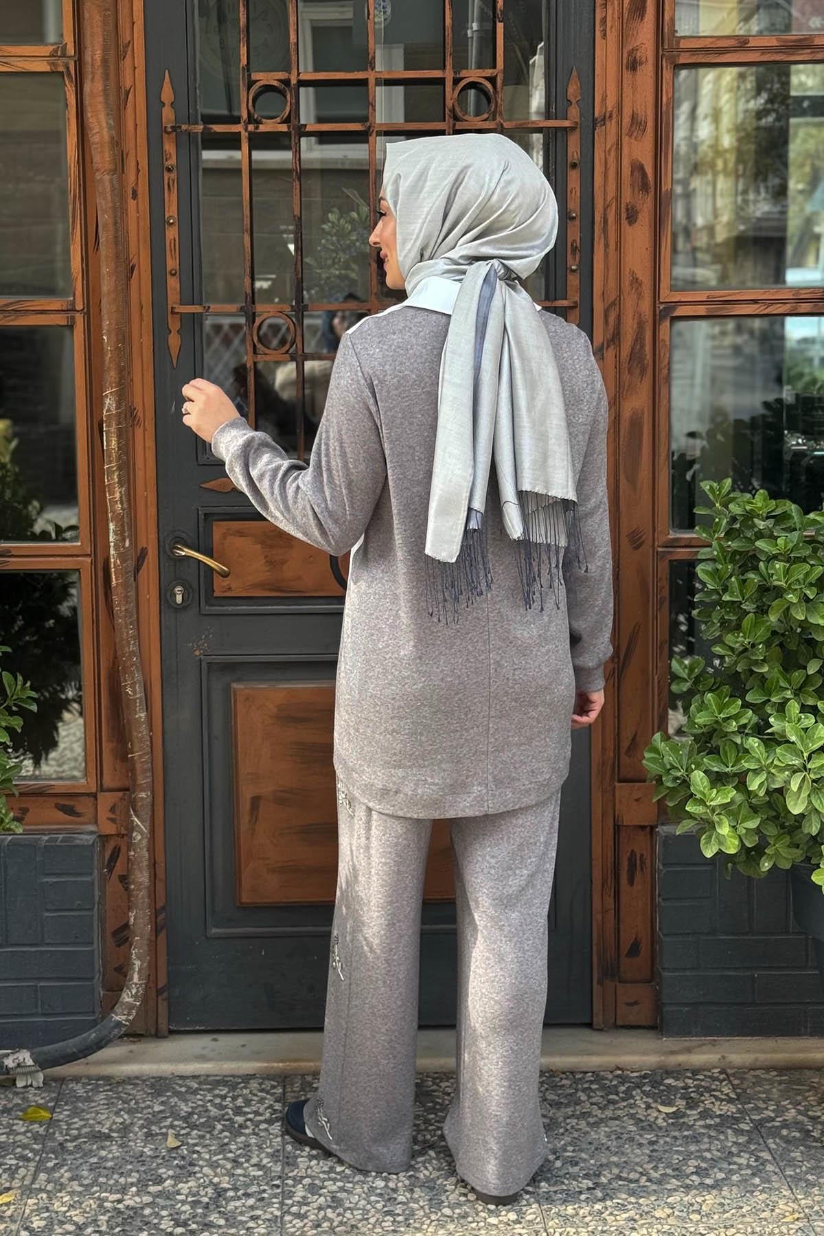 FUAT GÜRŞEN Pantolonlu Takım 25K-4364 Gri