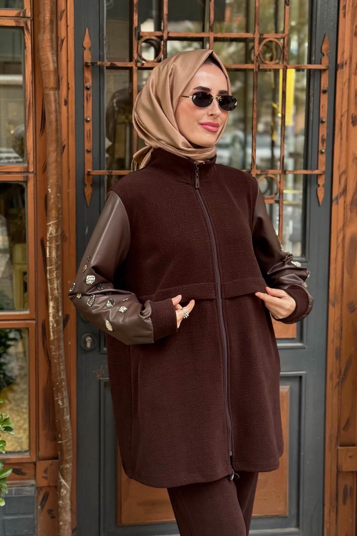 FUAT GÜRŞEN Pantolonlu Takım 25K-4625 Kahve