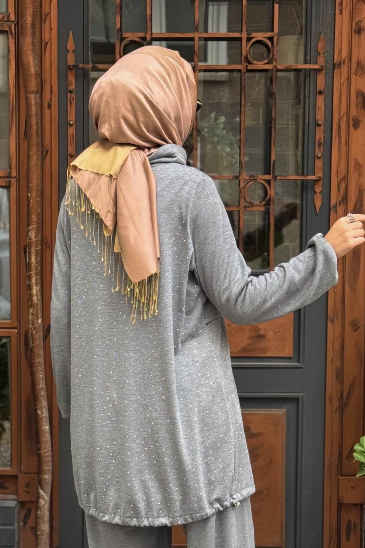 FUAT GÜRŞEN Pantolonlu Takım 25K-4647 Gri