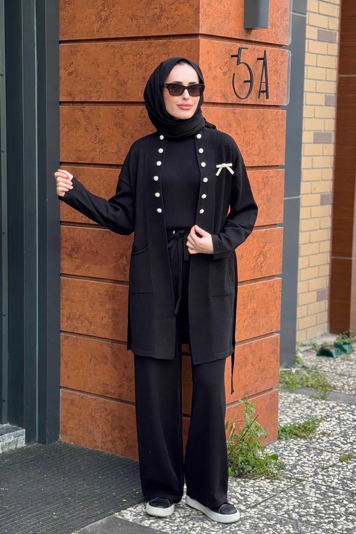 FUAT GÜRŞEN Pantolonlu Takım 25K-4703 Siyah