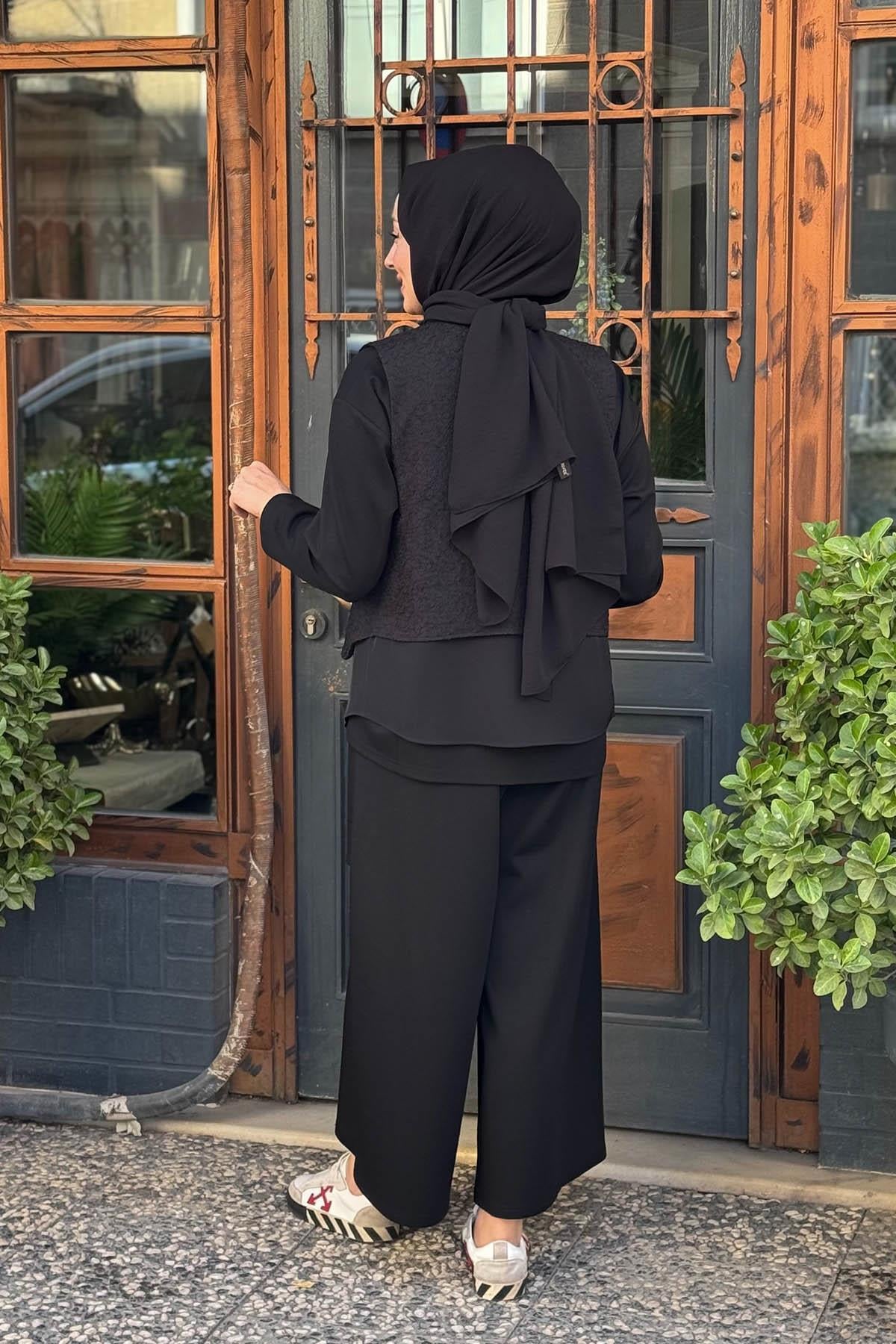 FUAT GÜRŞEN Pantolonlu Takım 25K-4704 Siyah