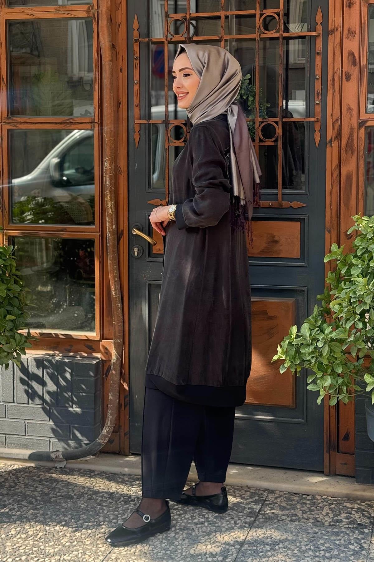 FUAT GÜRŞEN Pantolonlu Takım 25Y-3317.O Siyah