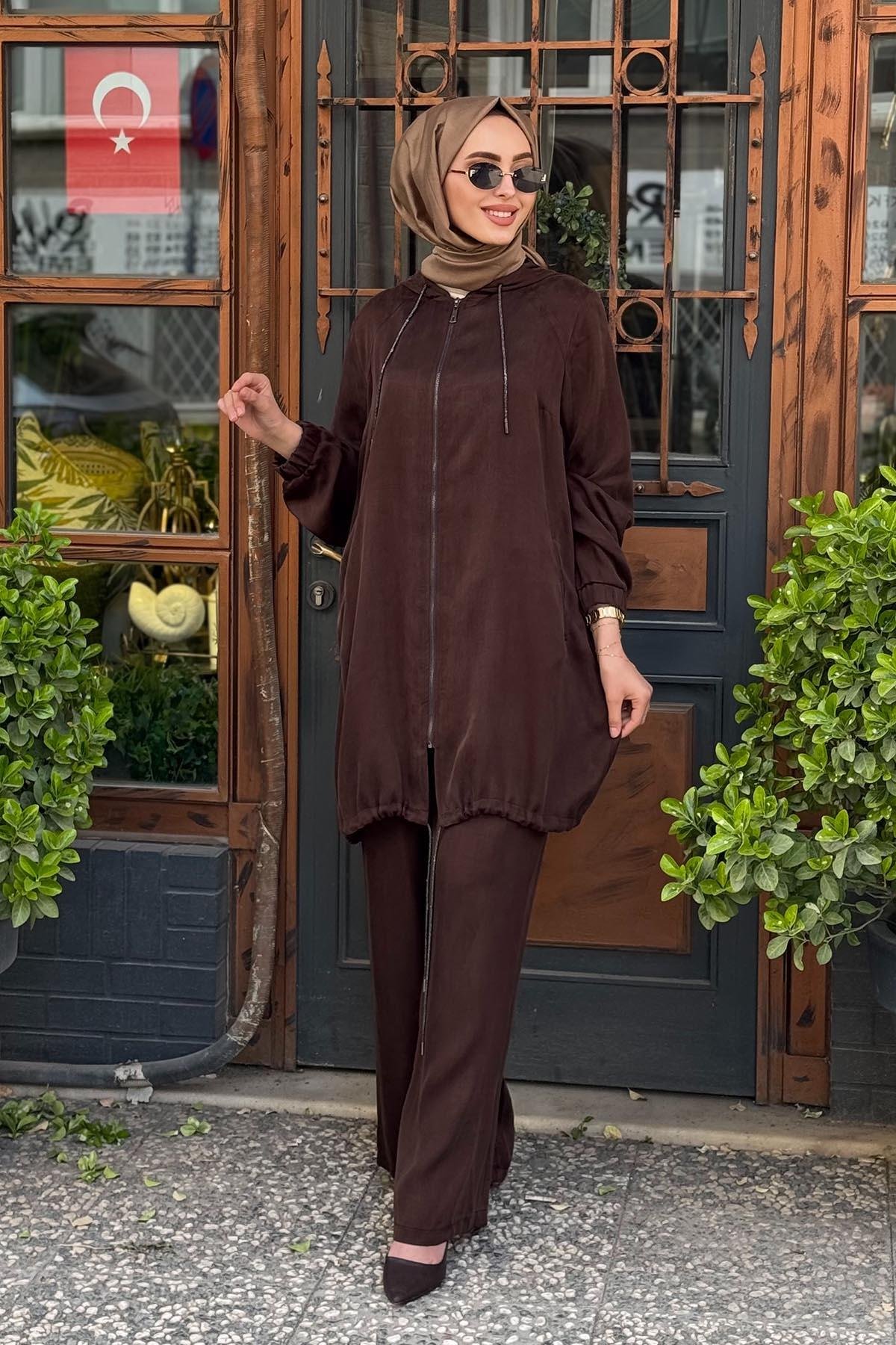 FUAT GÜRŞEN Pantolonlu Takım 25Y-3645 Kahve