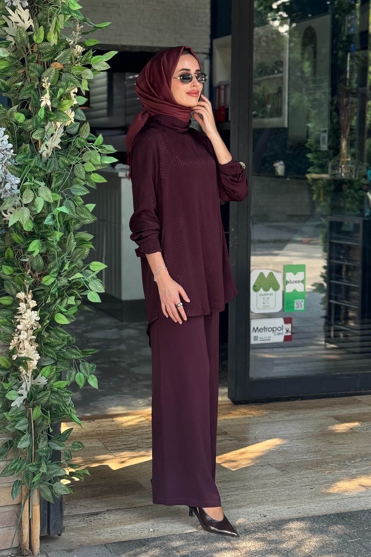 FUAT GÜRŞEN Pantolonlu Takım 26K-6201 Mürdüm