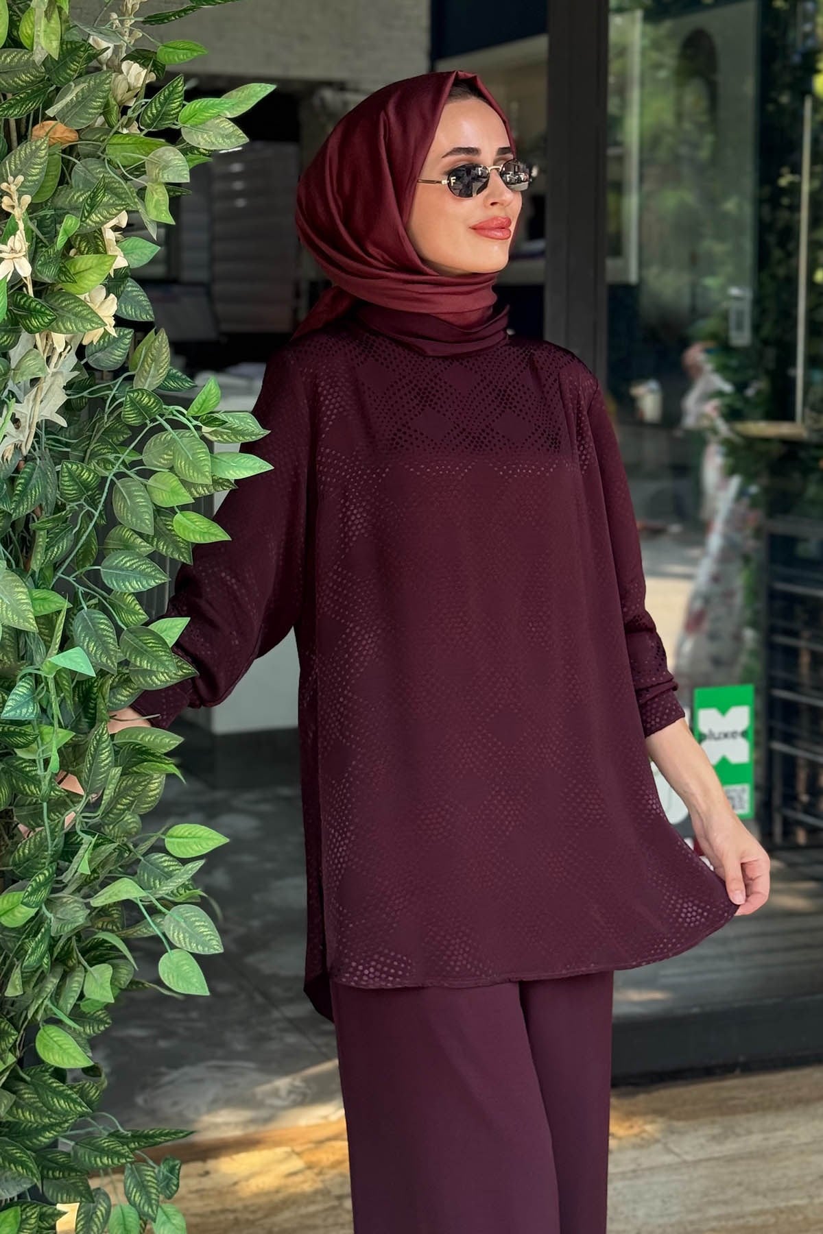 FUAT GÜRŞEN Pantolonlu Takım 26K-6201 Mürdüm