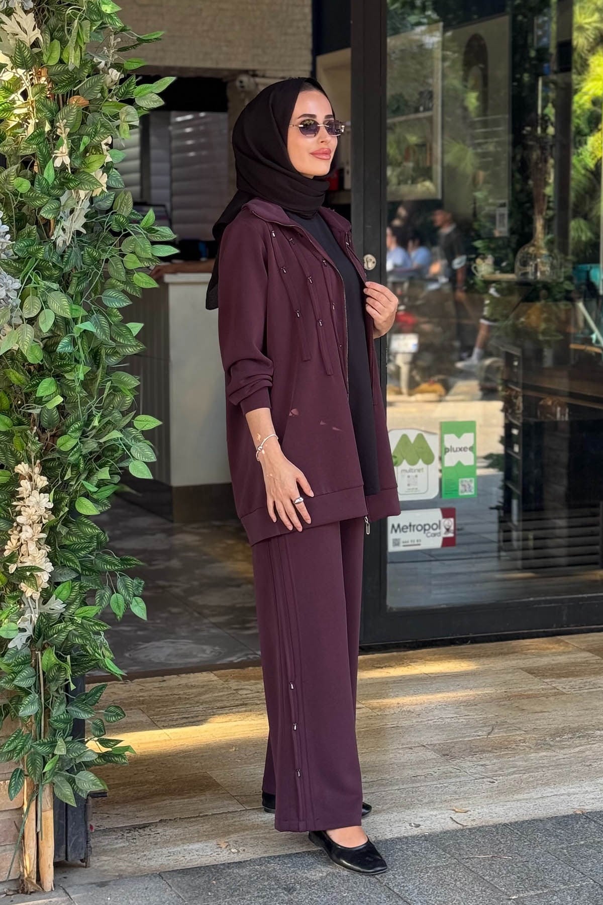 FUAT GÜRŞEN Pantolonlu Takım 26K-6203 Mürdüm