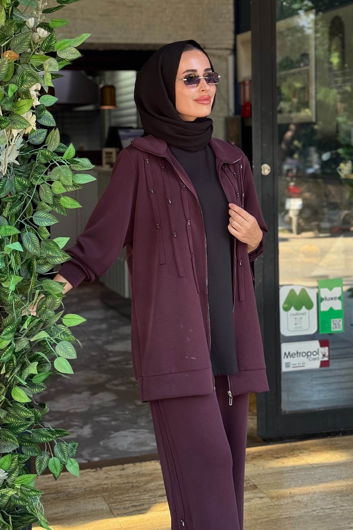 FUAT GÜRŞEN Pantolonlu Takım 26K-6203 Mürdüm