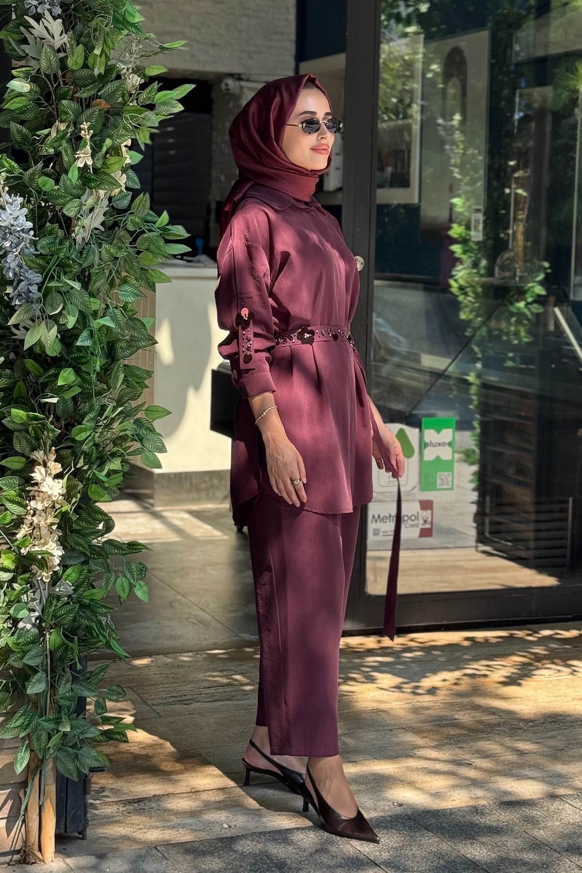 FUAT GÜRŞEN Pantolonlu Takım 26K-6207 Mürdüm