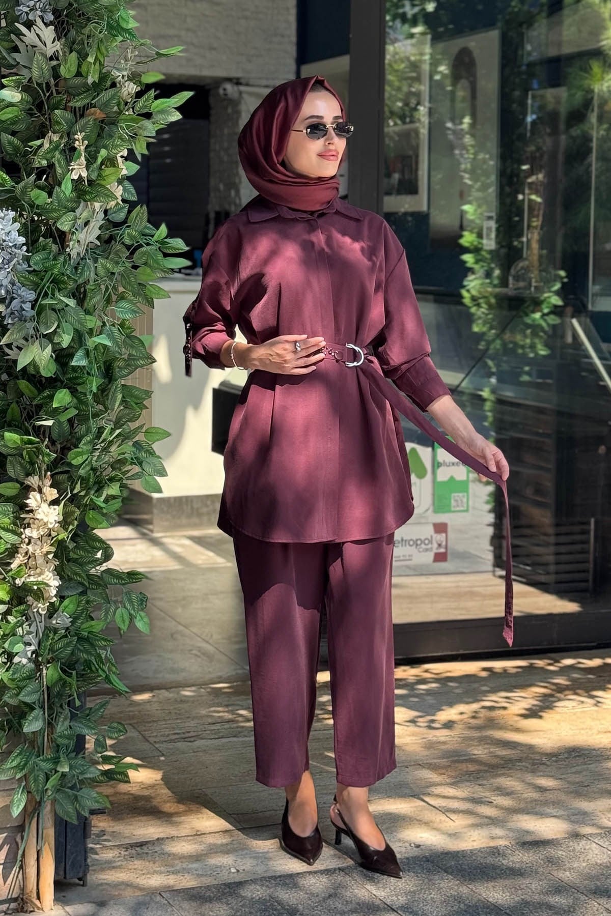 FUAT GÜRŞEN Pantolonlu Takım 26K-6207 Mürdüm