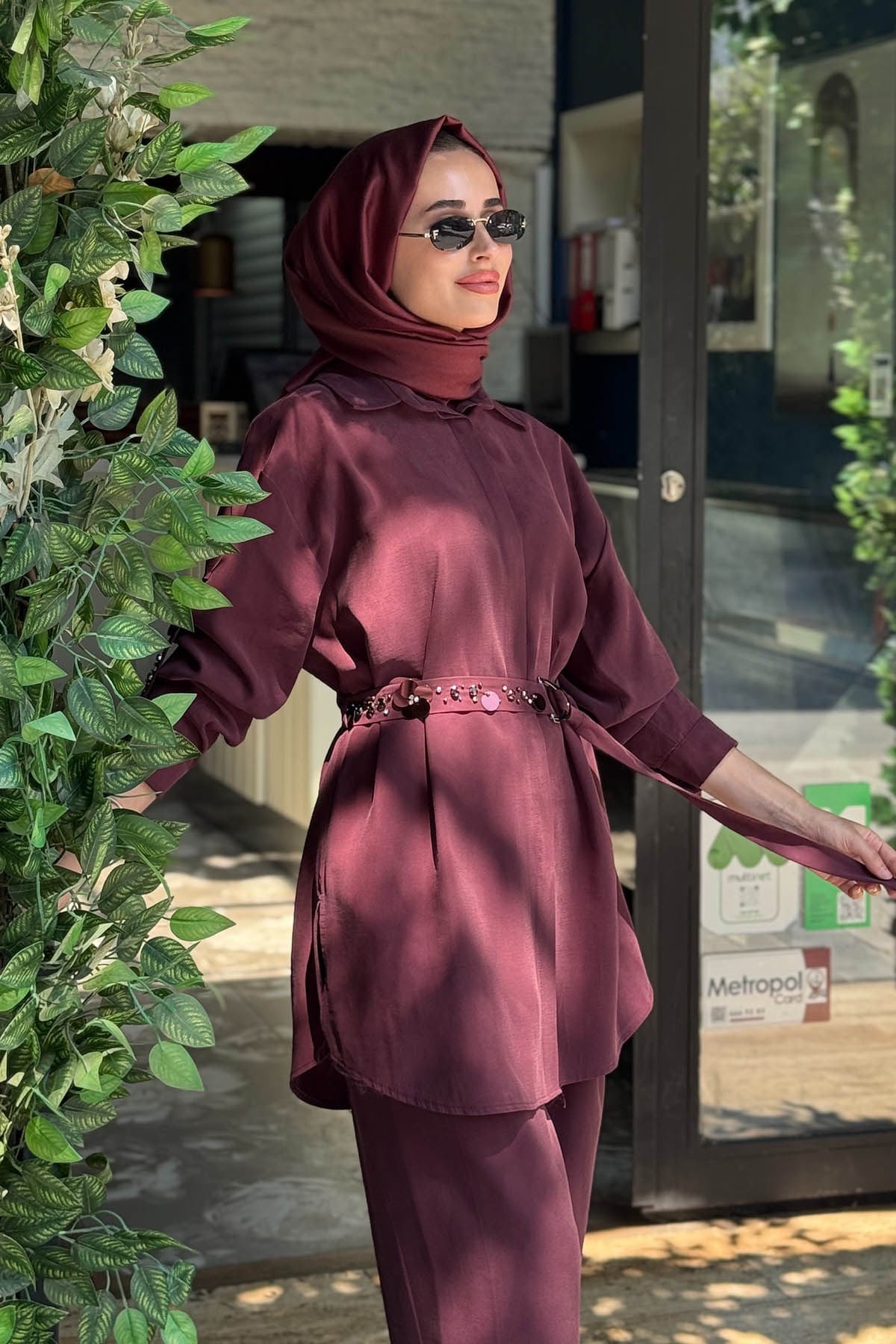 FUAT GÜRŞEN Pantolonlu Takım 26K-6207 Mürdüm