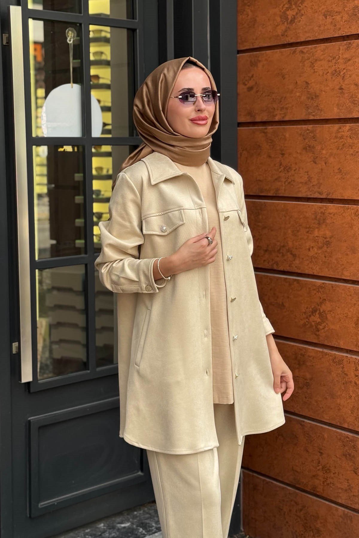 FUAT GÜRŞEN Pantolonlu Takım 26K-6210 Taş