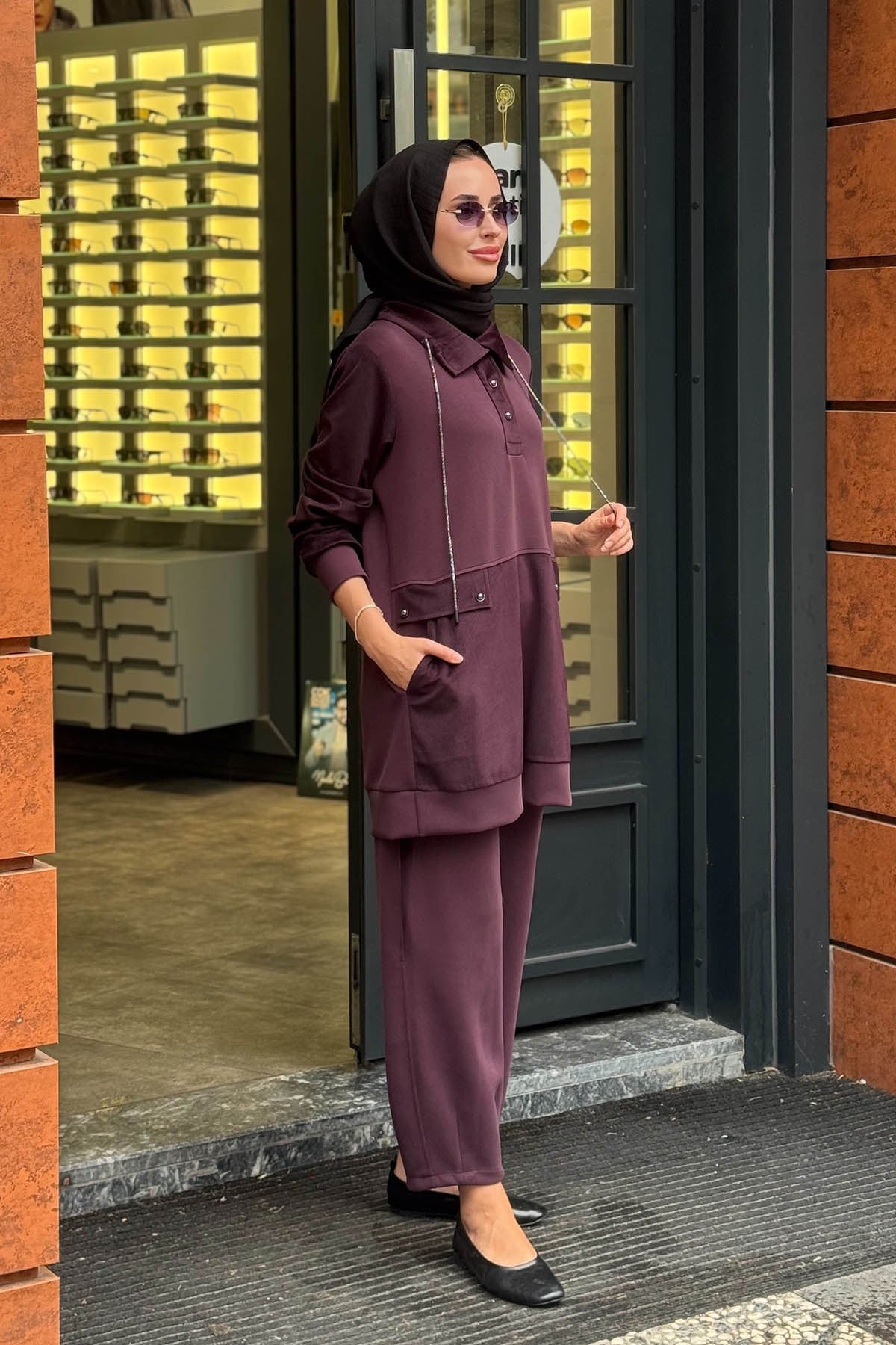 FUAT GÜRŞEN Pantolonlu Takım 26K-6216 Mürdüm