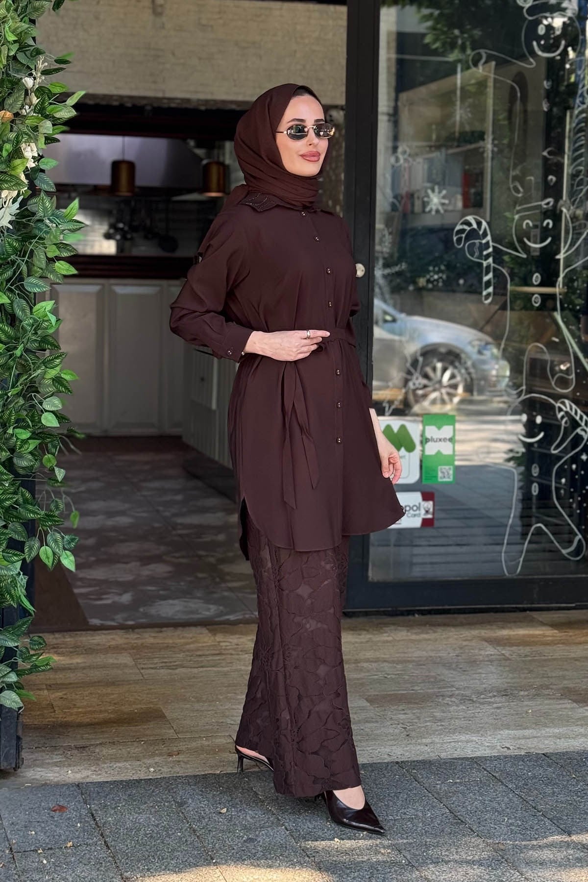 FUAT GÜRŞEN Pantolonlu Takım 26Y-5381T Kahve
