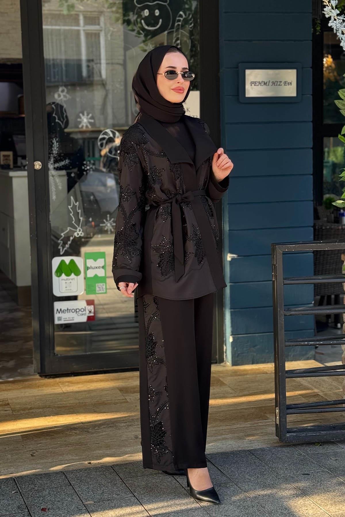FUAT GÜRŞEN Pantolonlu Takım 26Y-5705 Siyah