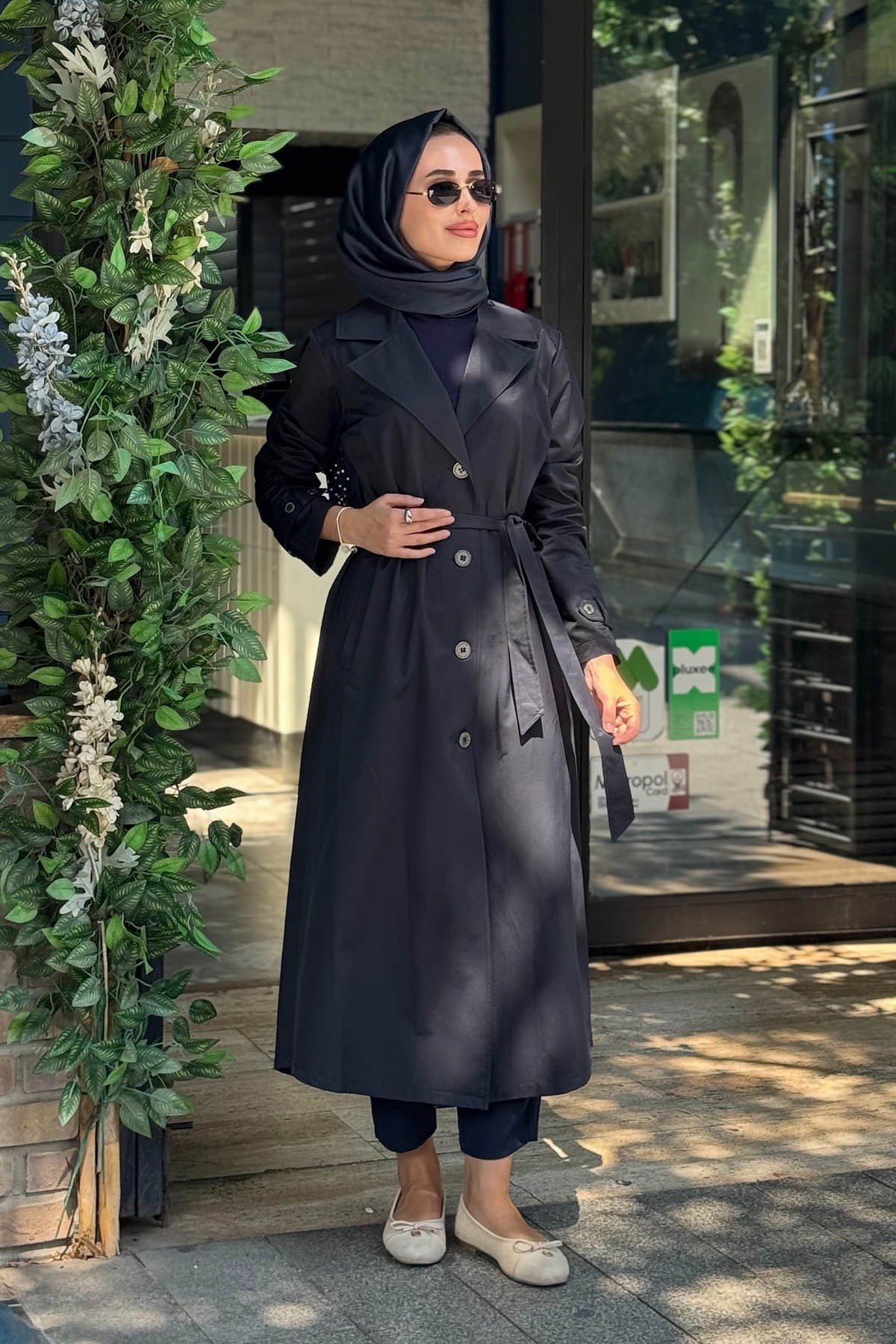 FUAT GÜRŞEN Trençkot 26K-6601 Lacivert