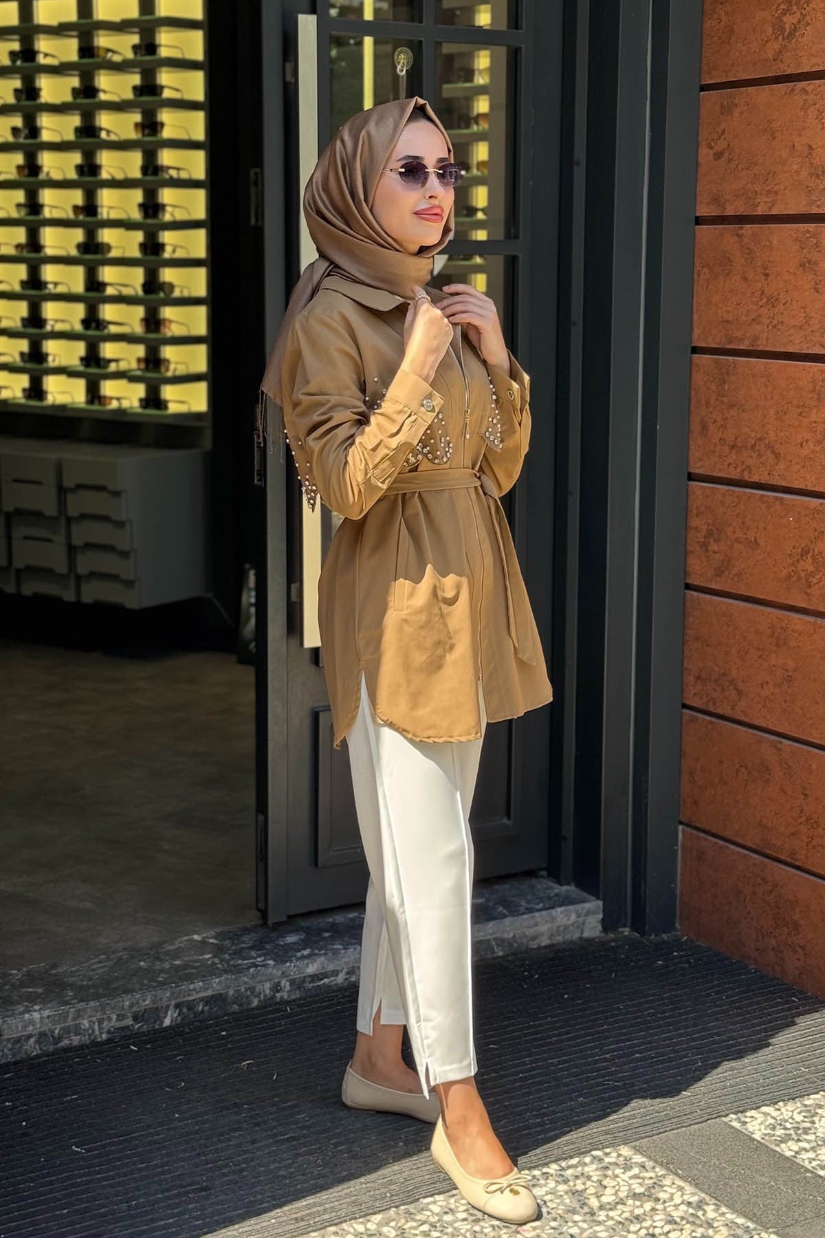 FUAT GÜRŞEN Trençkot 26K-6602 Camel