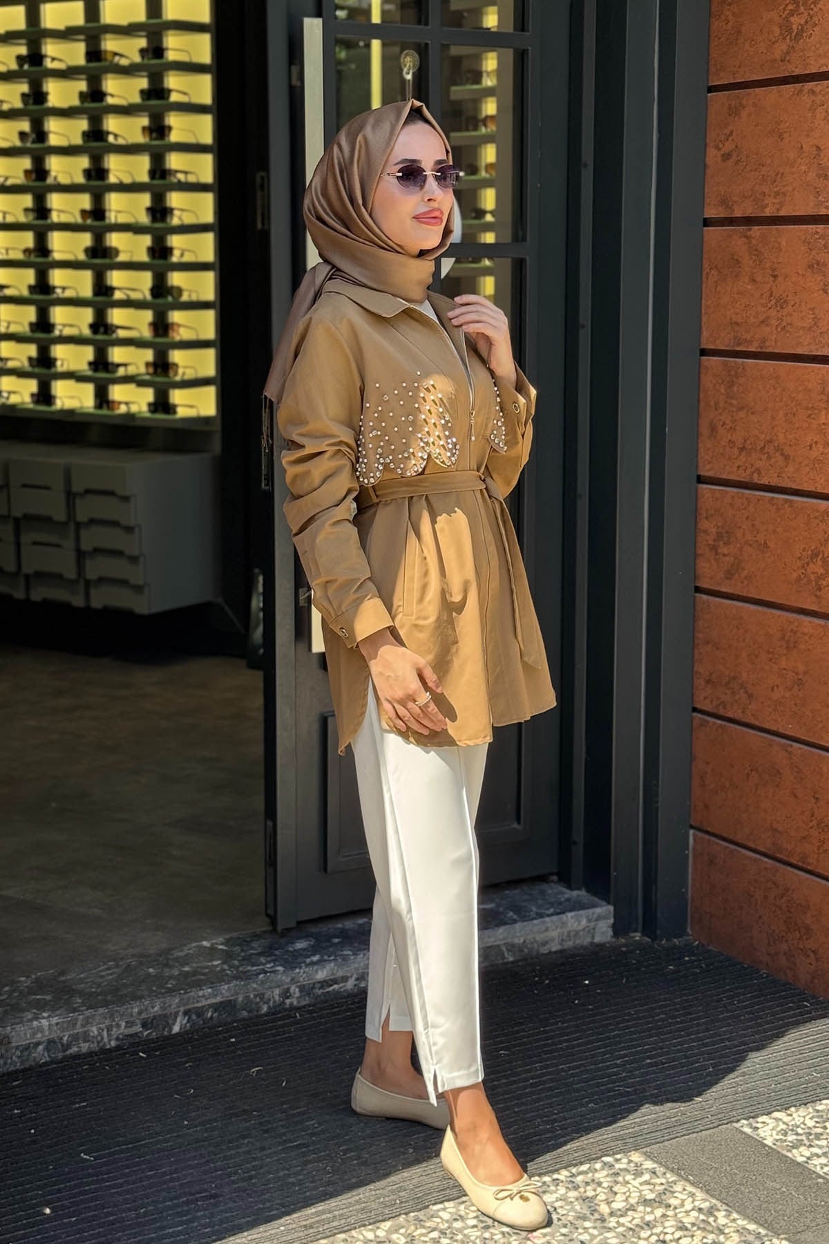 FUAT GÜRŞEN Trençkot 26K-6602 Camel