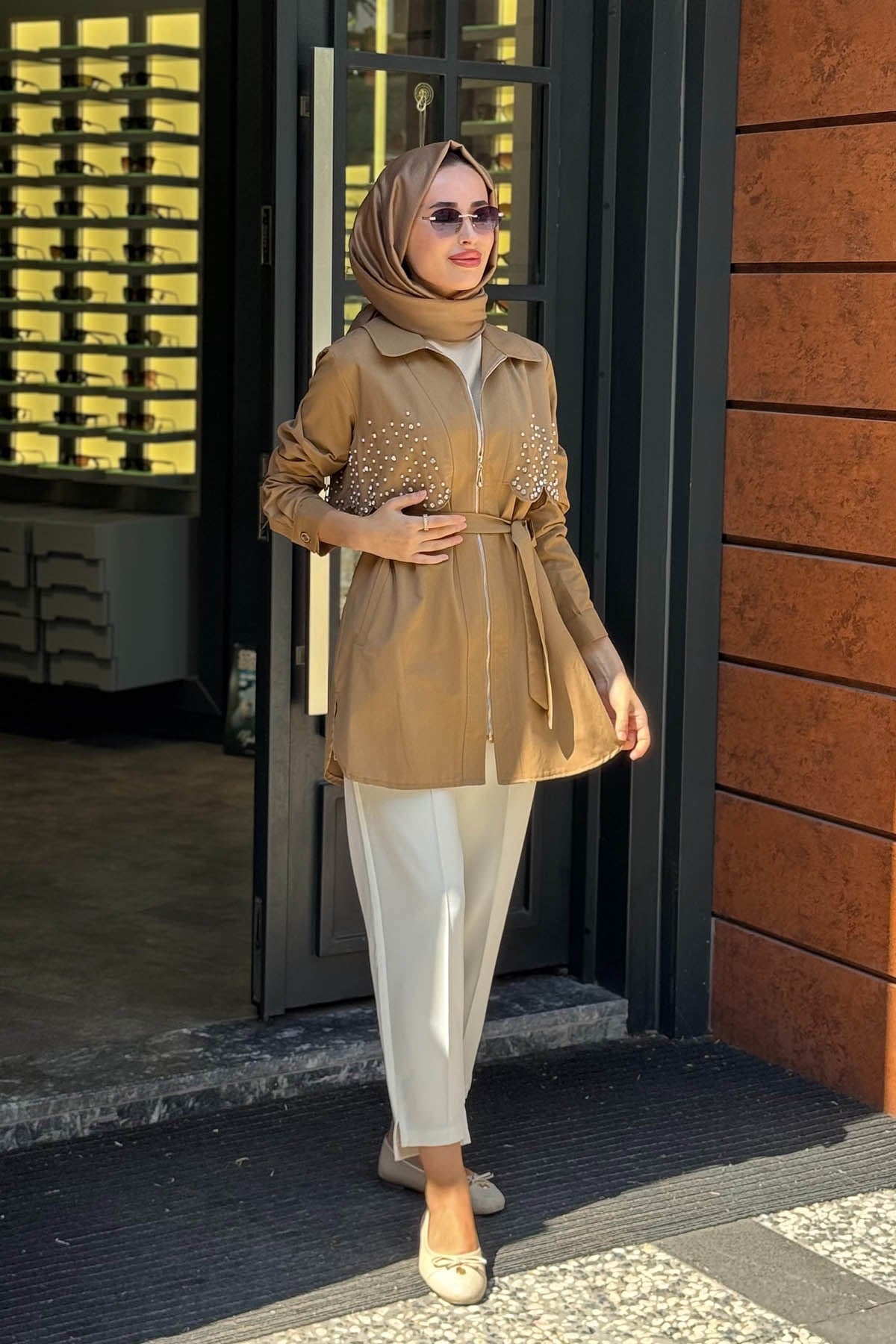 FUAT GÜRŞEN Trençkot 26K-6602 Camel