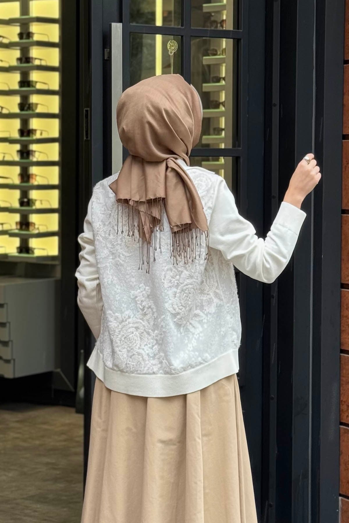 FUAT GÜRŞEN Triko Hırka 26K-6901 Ekru