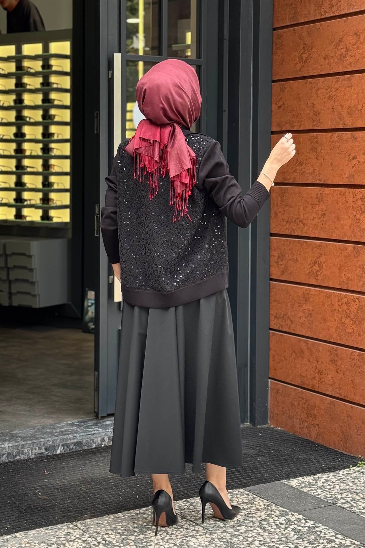FUAT GÜRŞEN Triko Hırka 26K-6901A Siyah
