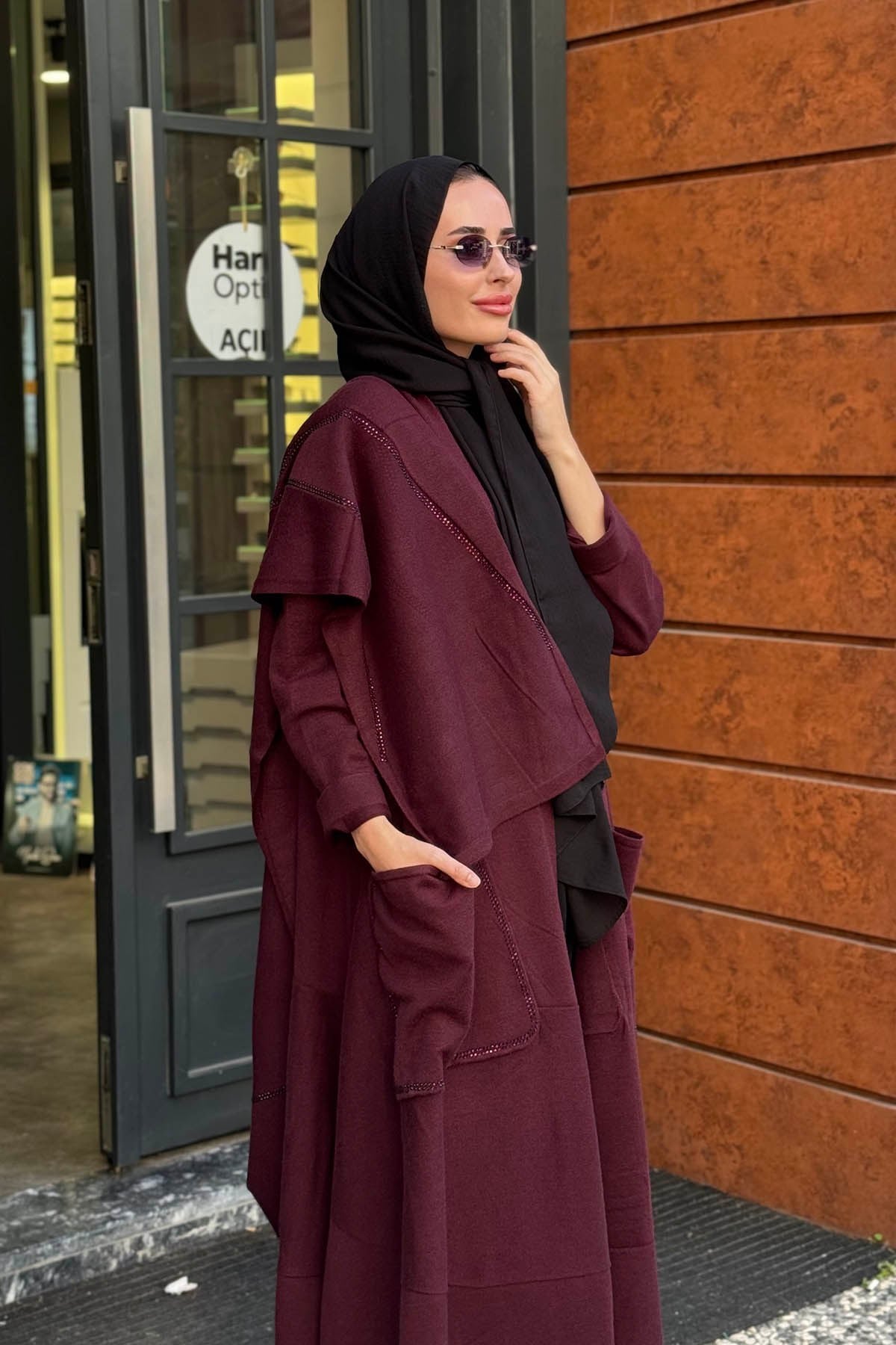 FUAT GÜRŞEN Triko Kap 26K-6926 Mürdüm