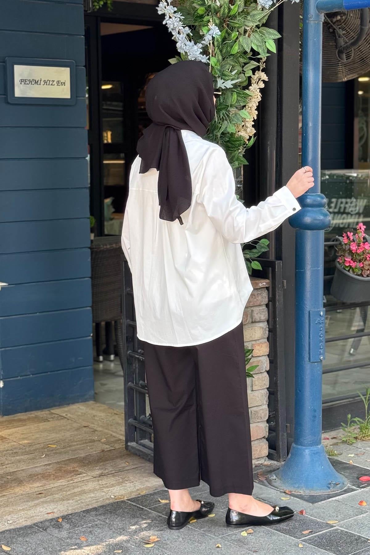 FUAT GÜRŞEN Tunik 26Y-5378 Ekru