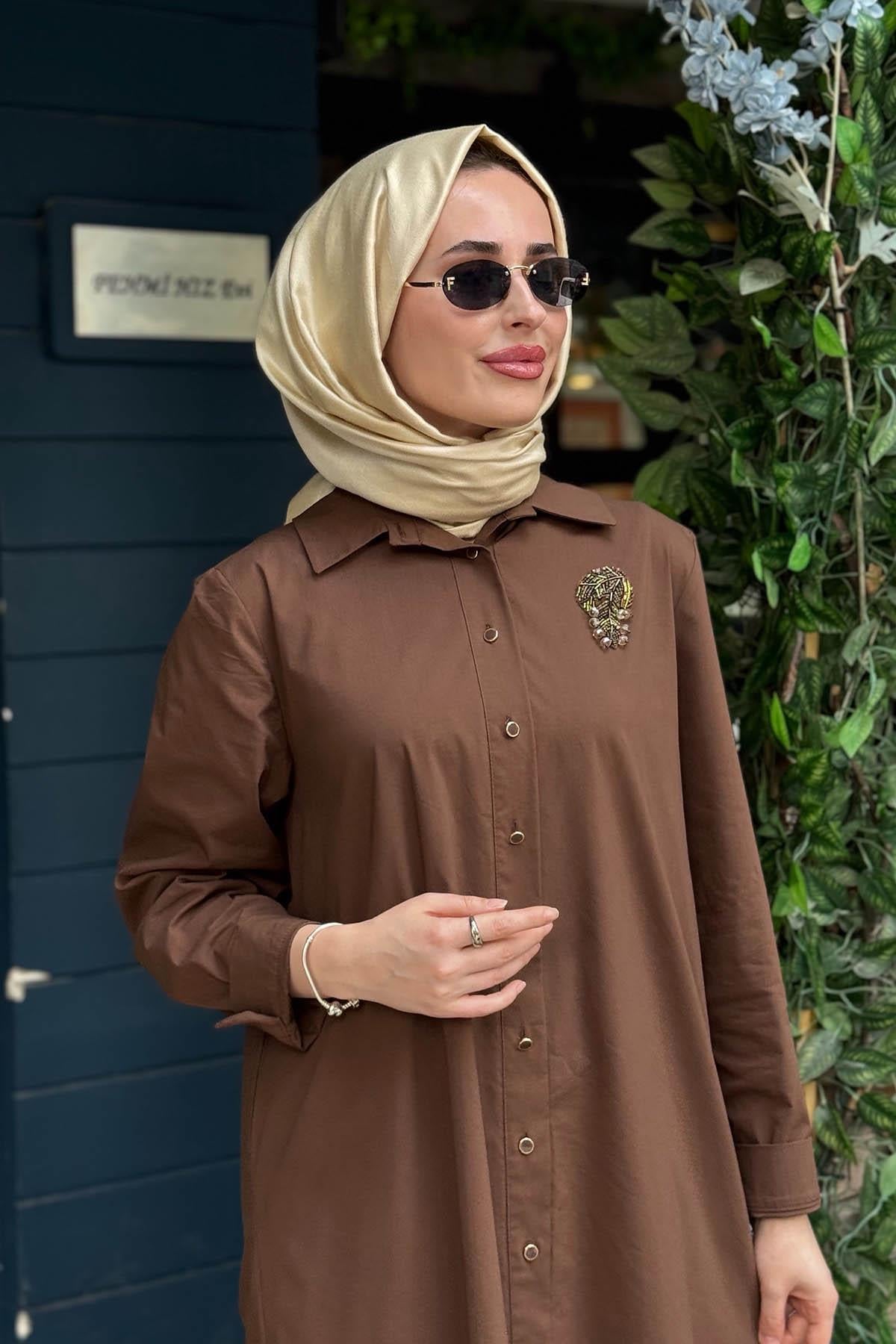 Gala-Xi Tunik 10002611214023 Kahve