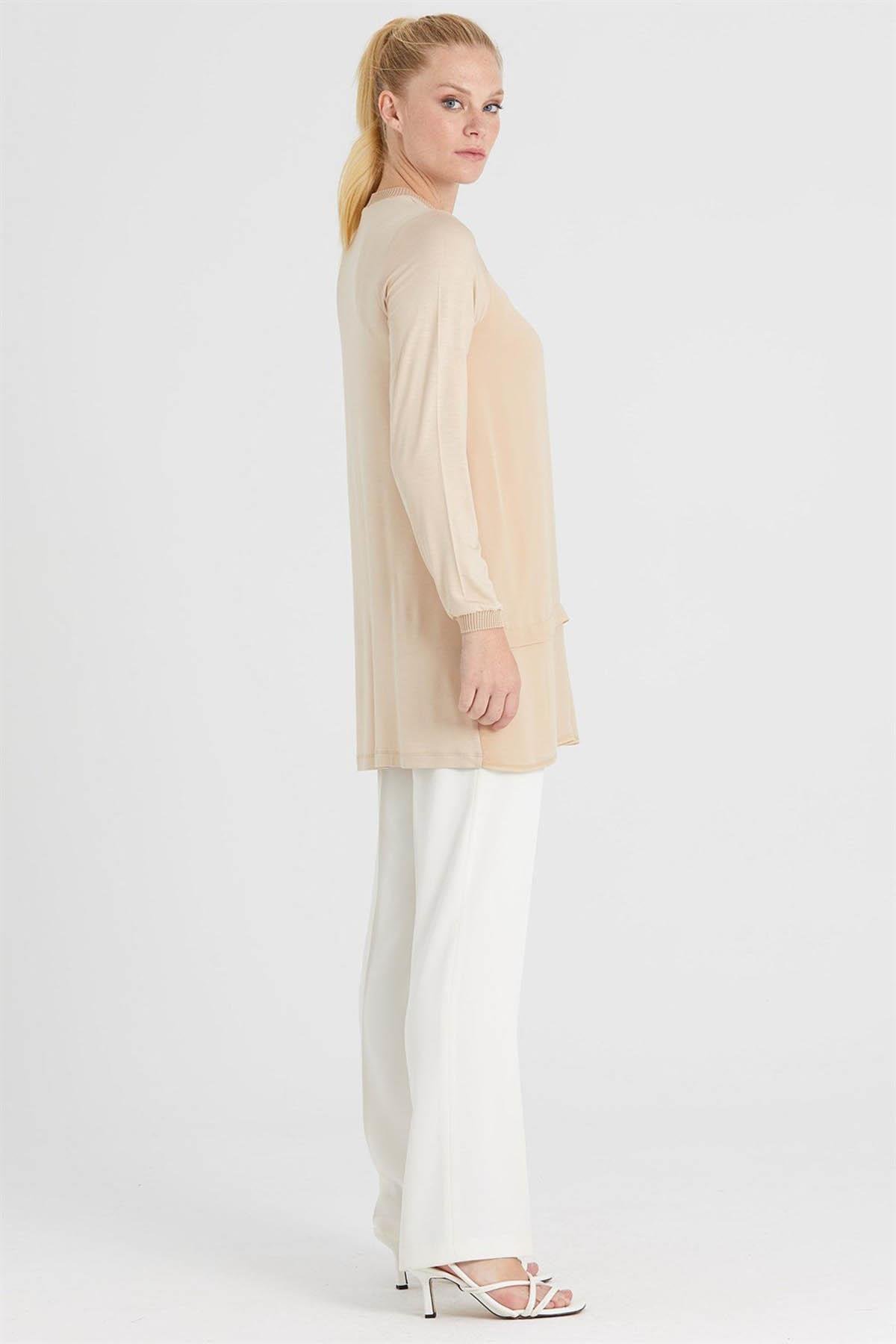 ghisa Büyük Beden İç Tunik GSBASİC4761B Vizon