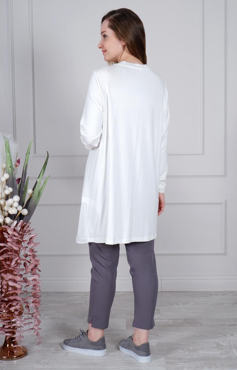 ghisa Büyük Beden İç Tunik GSBASİC4761B Ekru