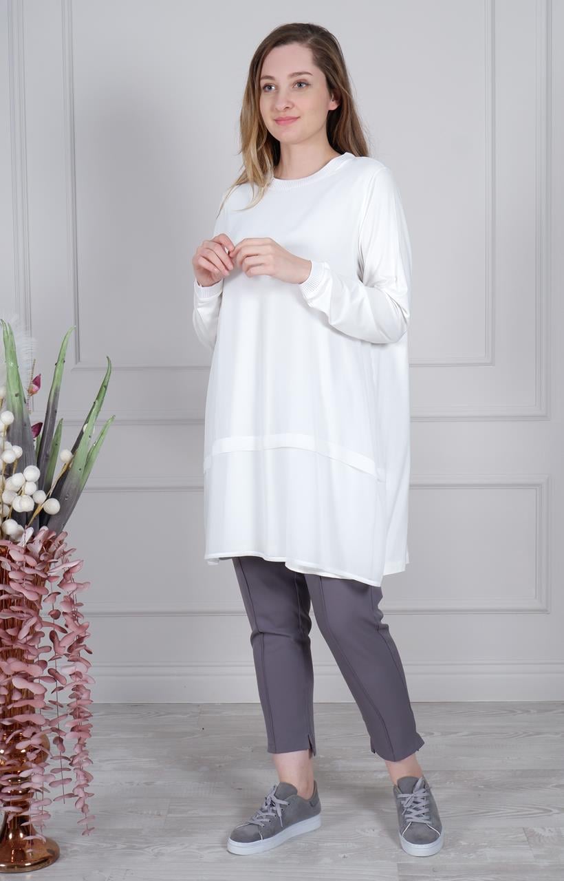 ghisa Büyük Beden İç Tunik GSBASİC4761B Ekru