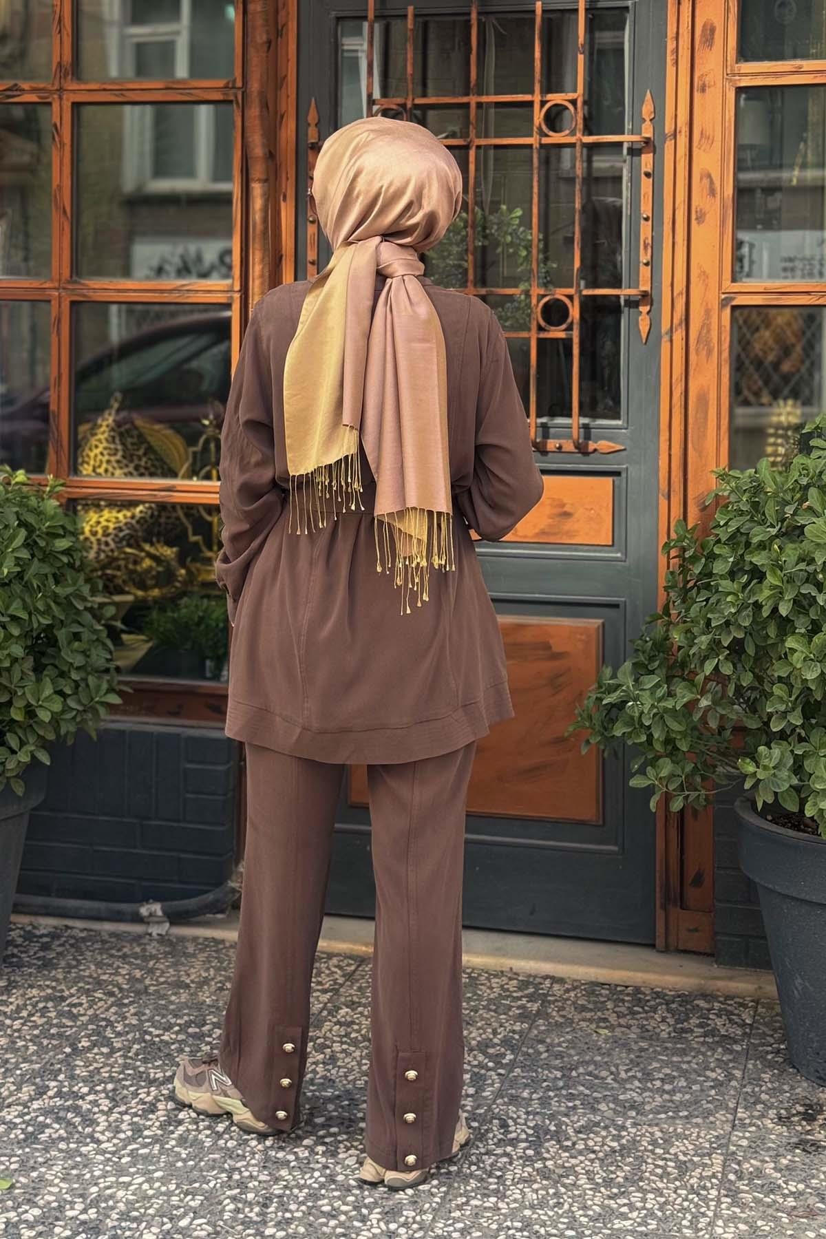 HILAY Aleksa Pantolonlu Takım HLY0125Y101.010 Kahverengi