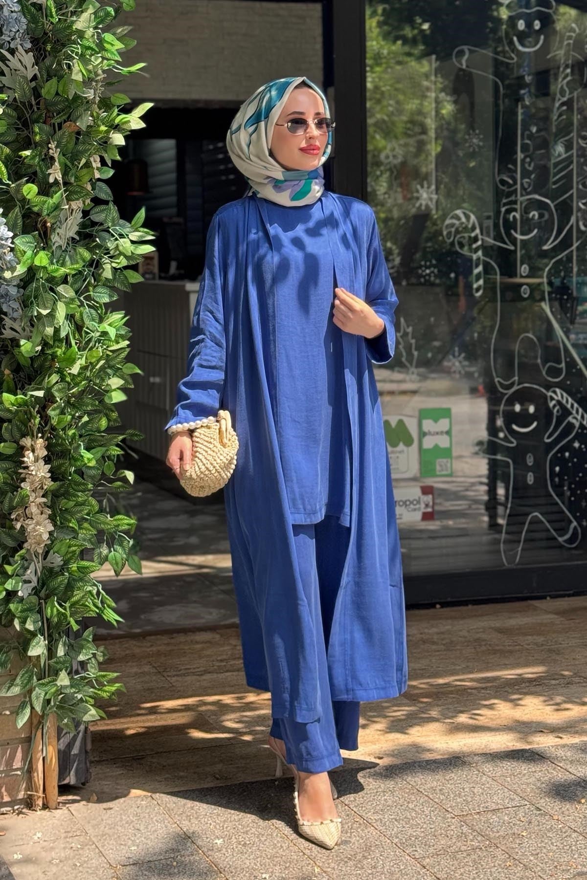 İNVEE 3lü Pantolonlu Takım 7159 Saks Mavi