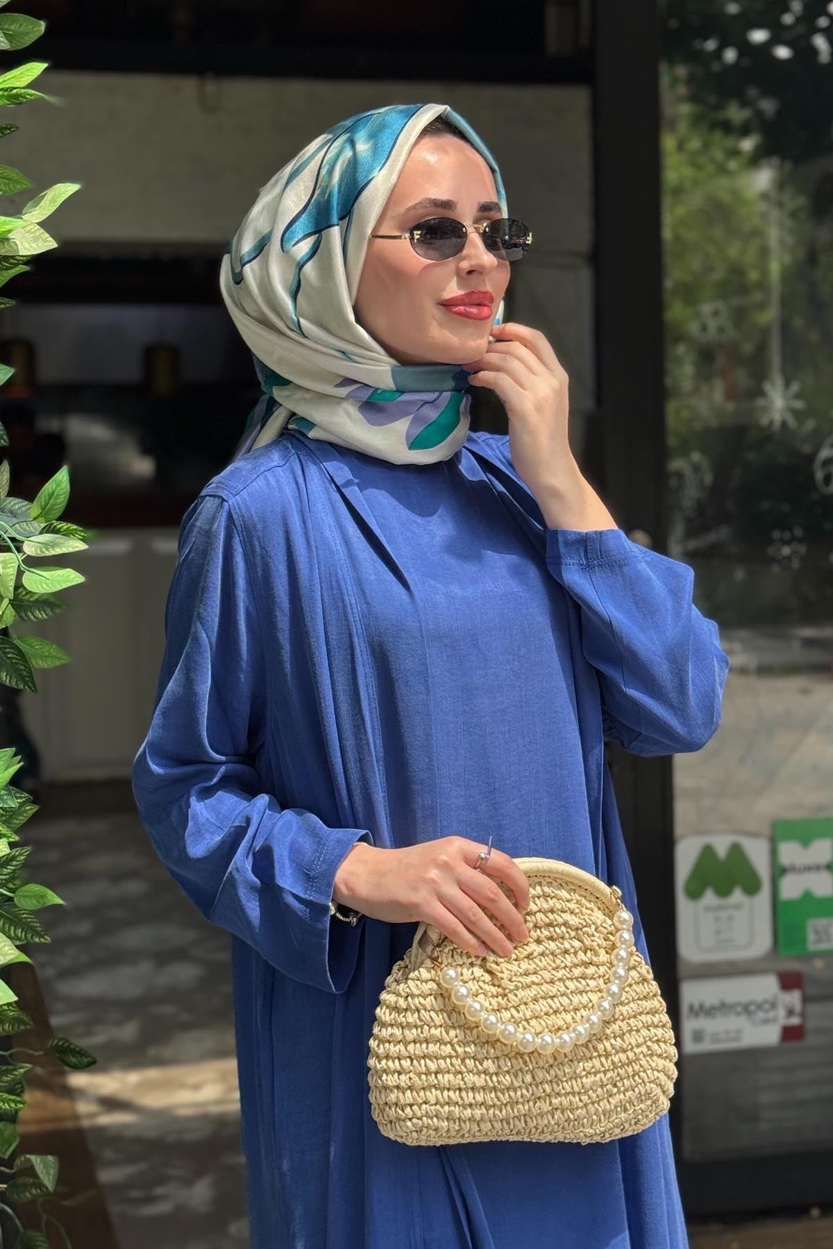 İNVEE 3lü Pantolonlu Takım 7159 Saks Mavi