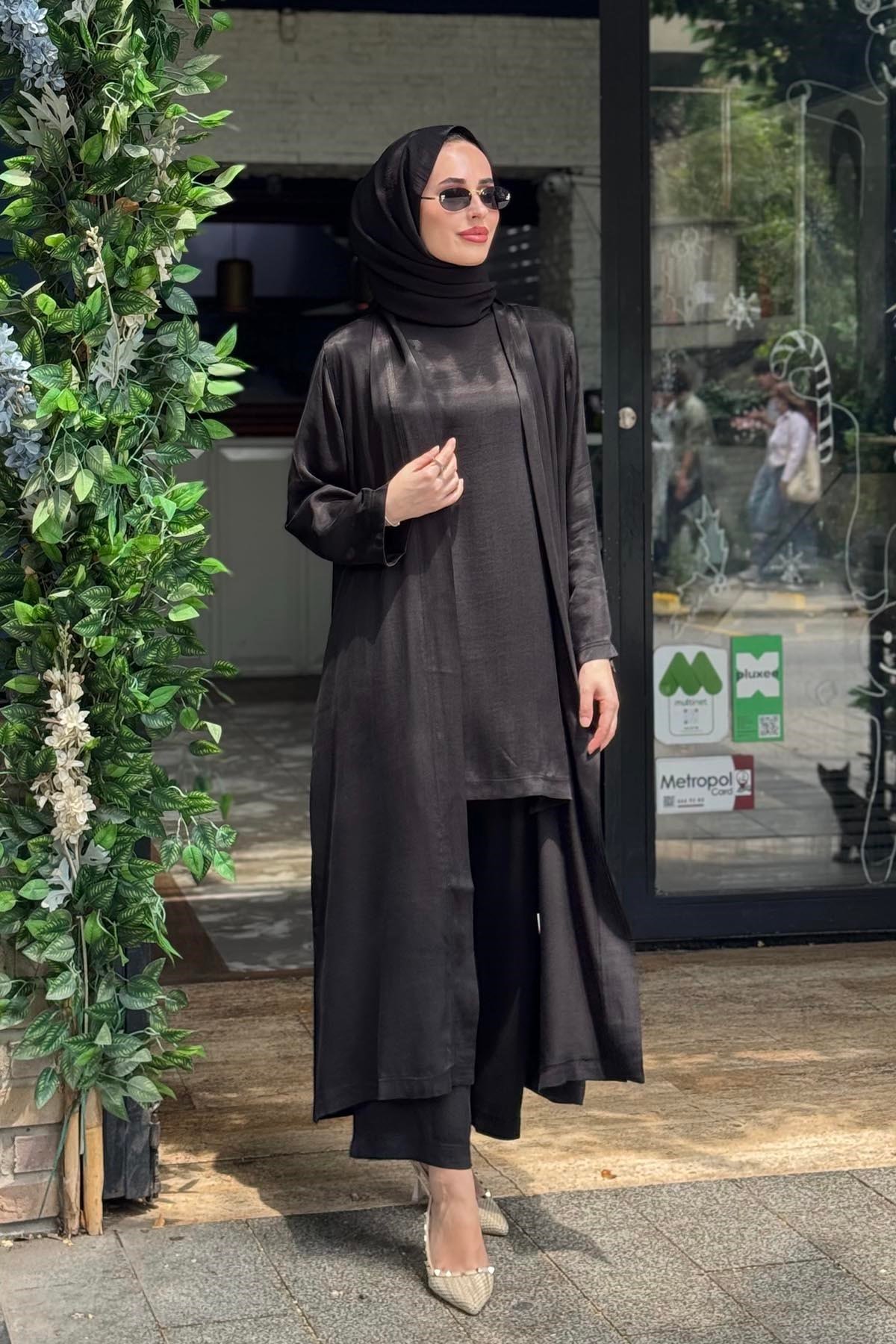 İNVEE 3lü Pantolonlu Takım 7159 Siyah