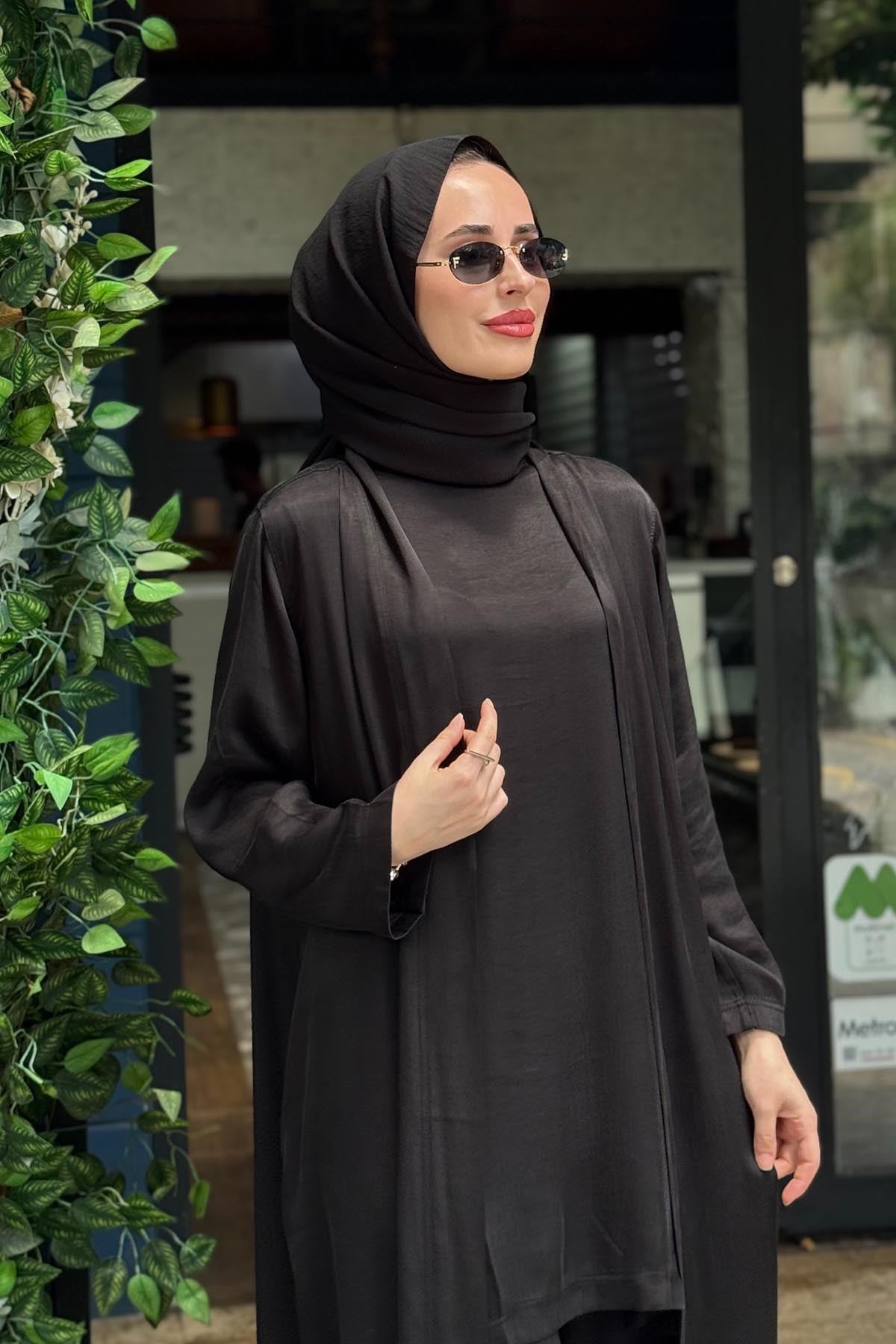 İNVEE 3lü Pantolonlu Takım 7159 Siyah