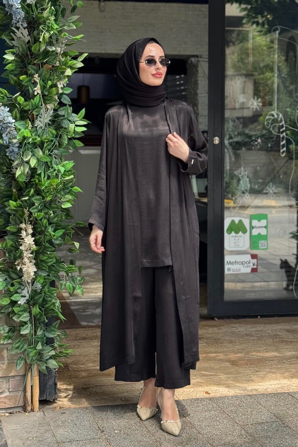 İNVEE 3lü Pantolonlu Takım 7159 Siyah