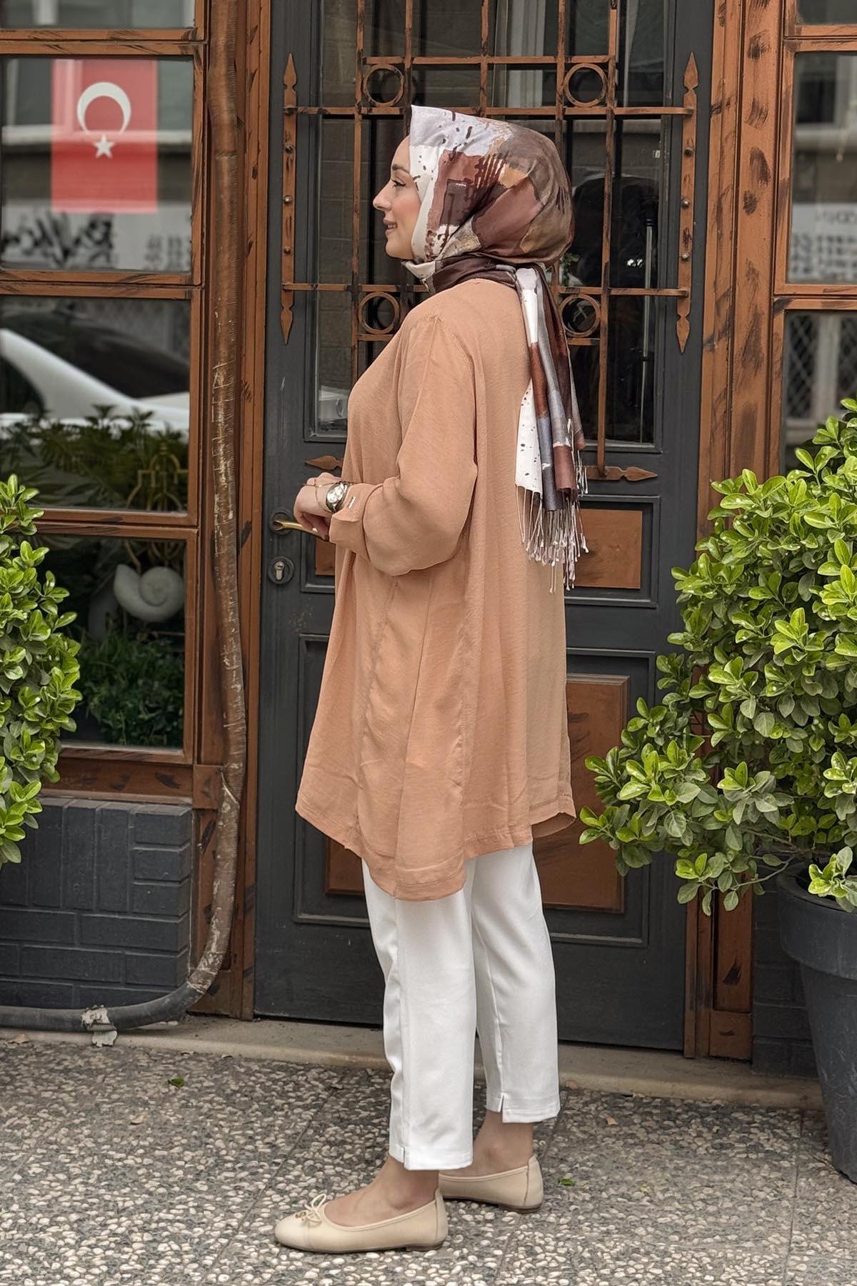 İNVEE Caz Tunik 7104 Camel