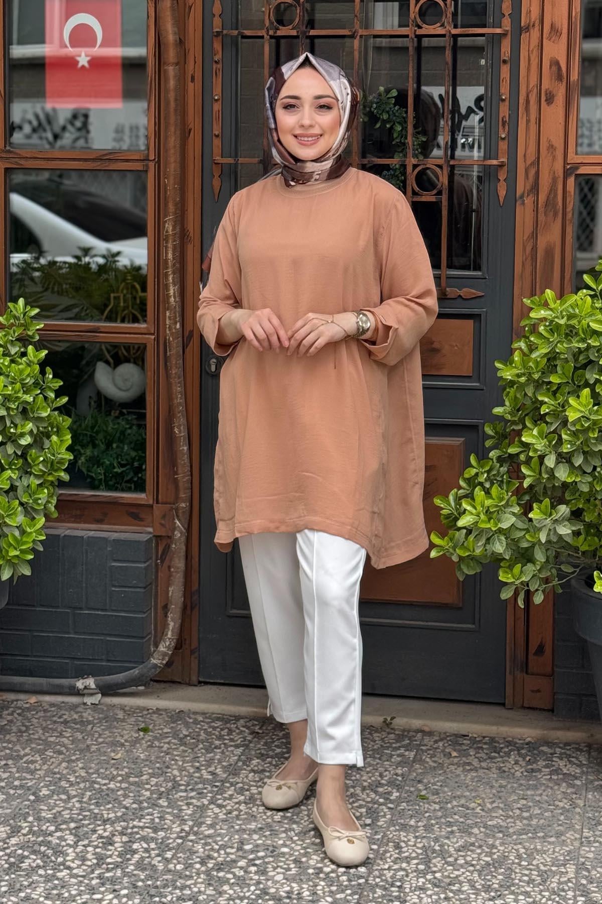 İNVEE Caz Tunik 7104 Camel
