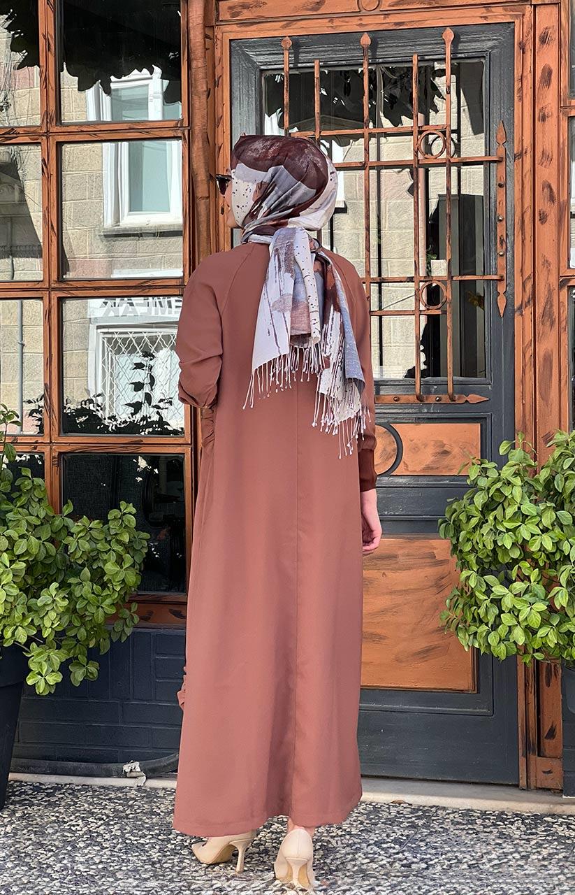 İNVEE Elbise 6390 Kahve