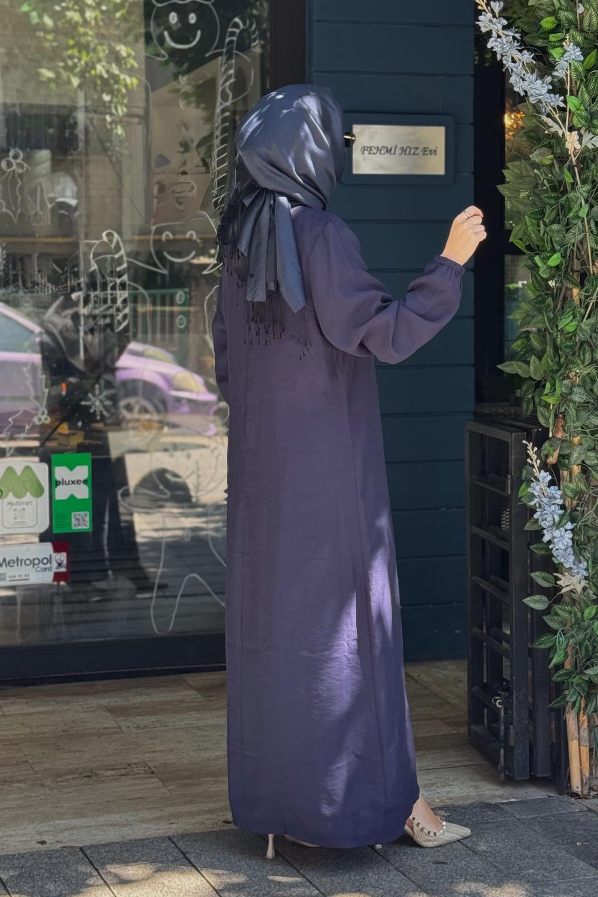 İNVEE Elbise 6958 Lacivert