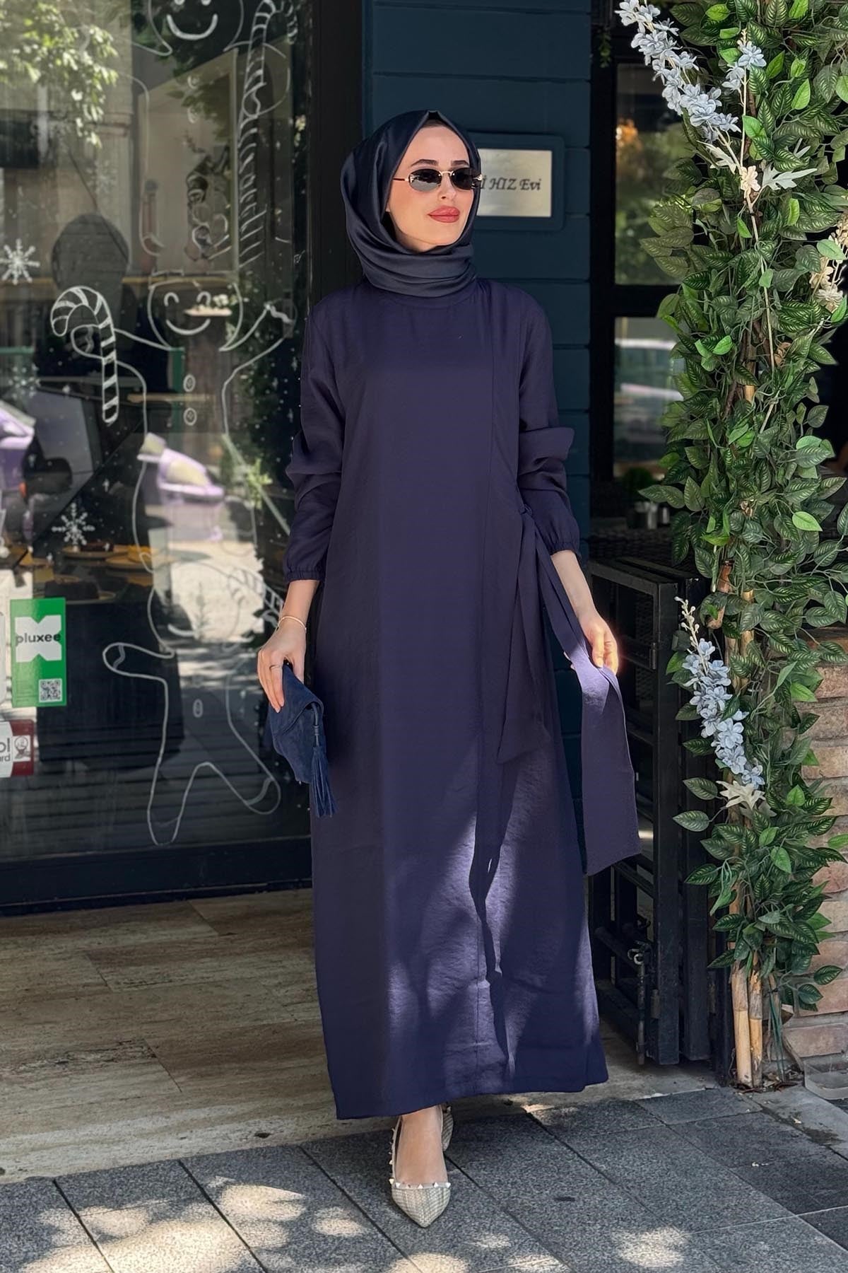 İNVEE Elbise 6958 Lacivert