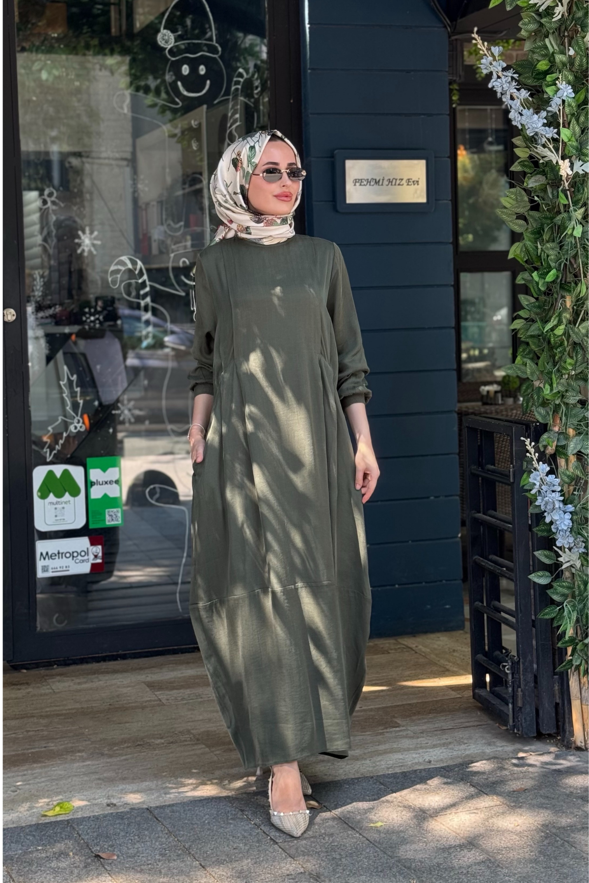 İNVEE Elbise 7013 Haki