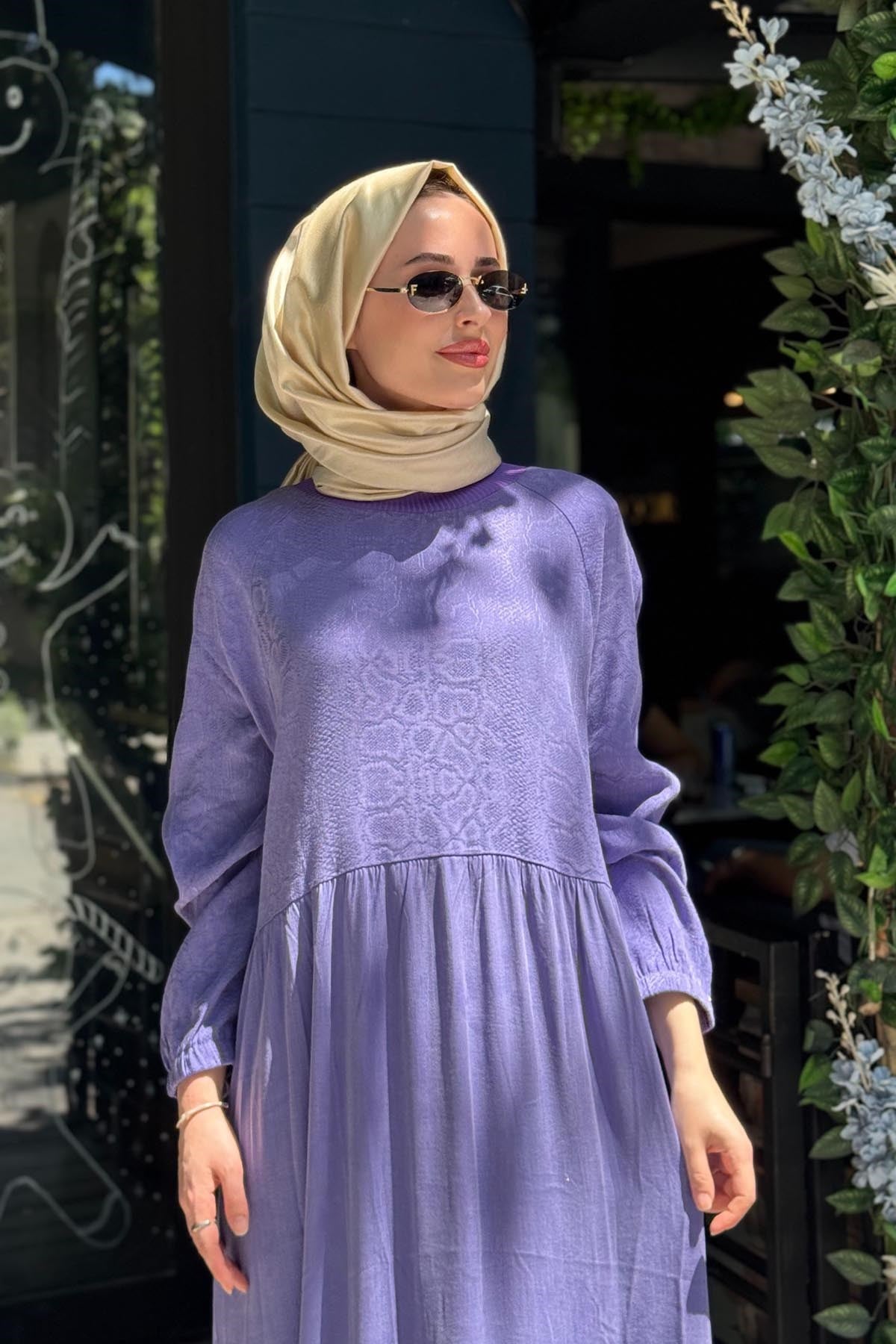 İNVEE Elbise 7033 Mor
