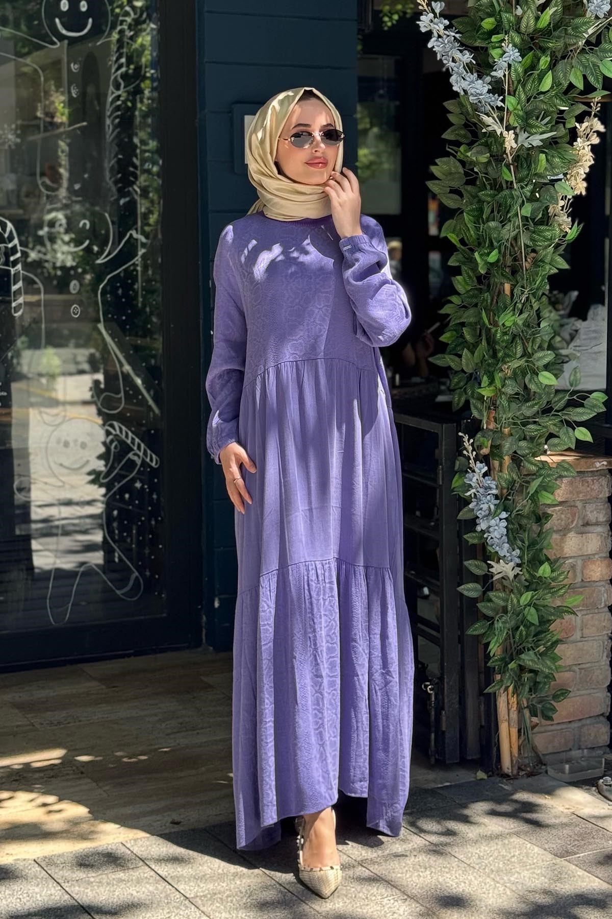 İNVEE Elbise 7033 Mor