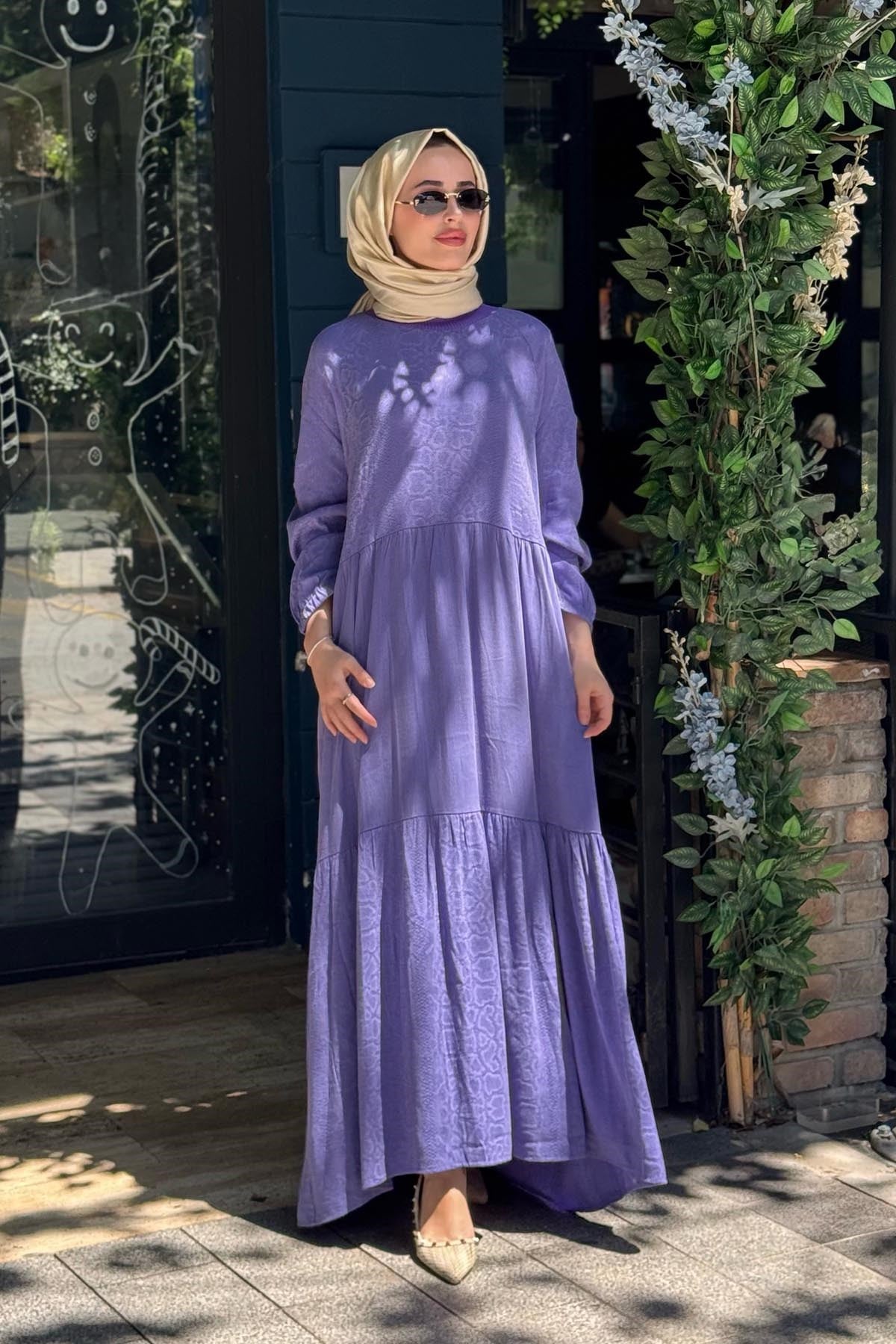 İNVEE Elbise 7033 Mor