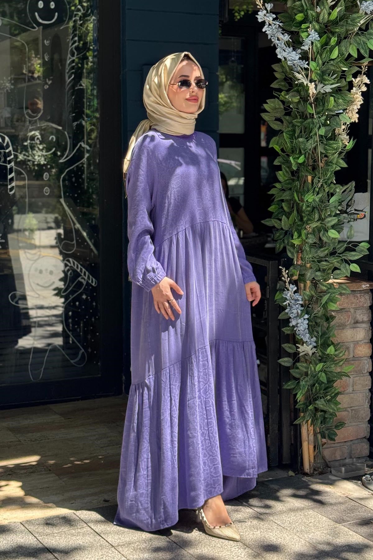 İNVEE Elbise 7033 Mor